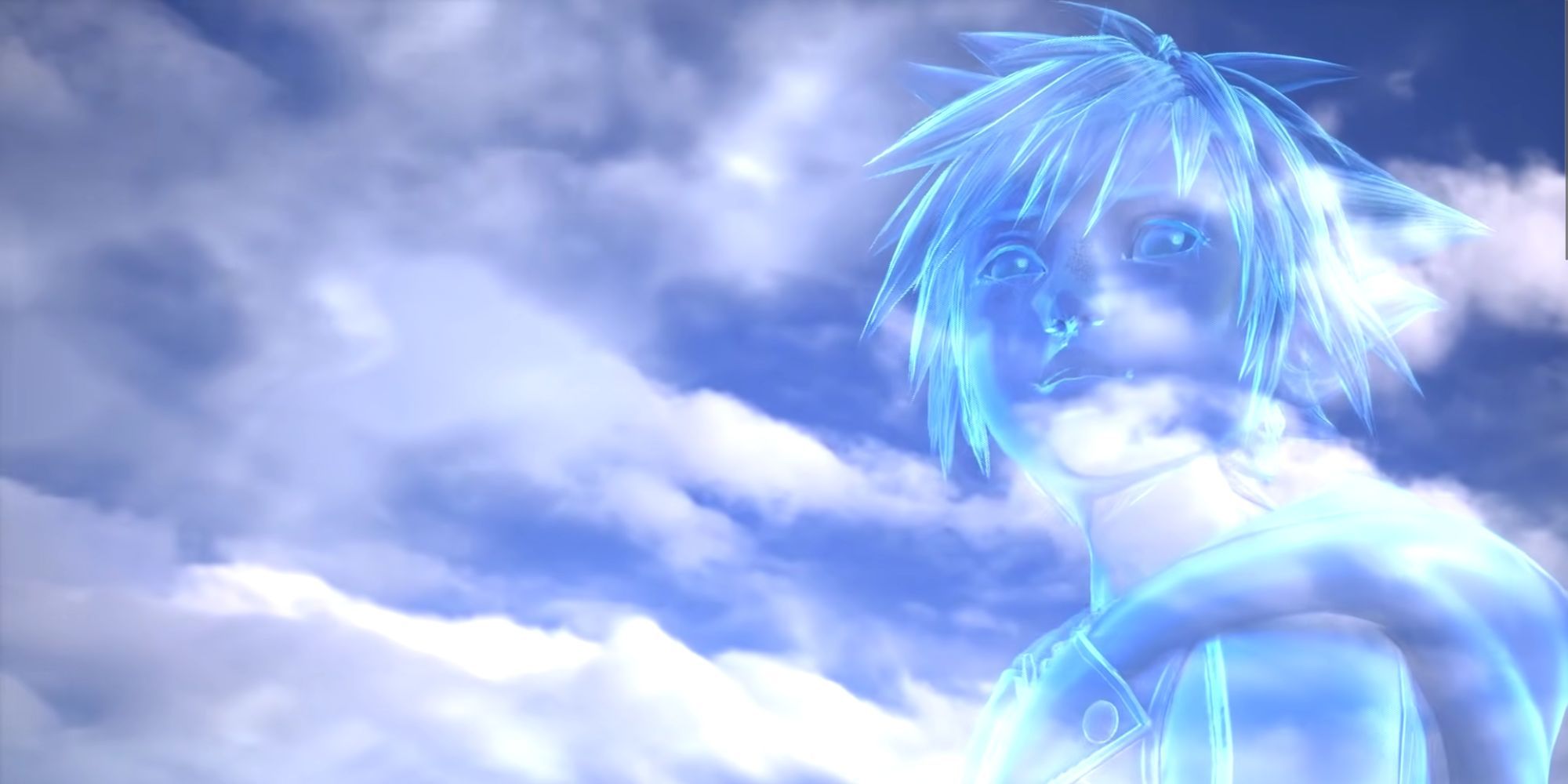 Sora in the Final World in Kingdom Hearts 3.
