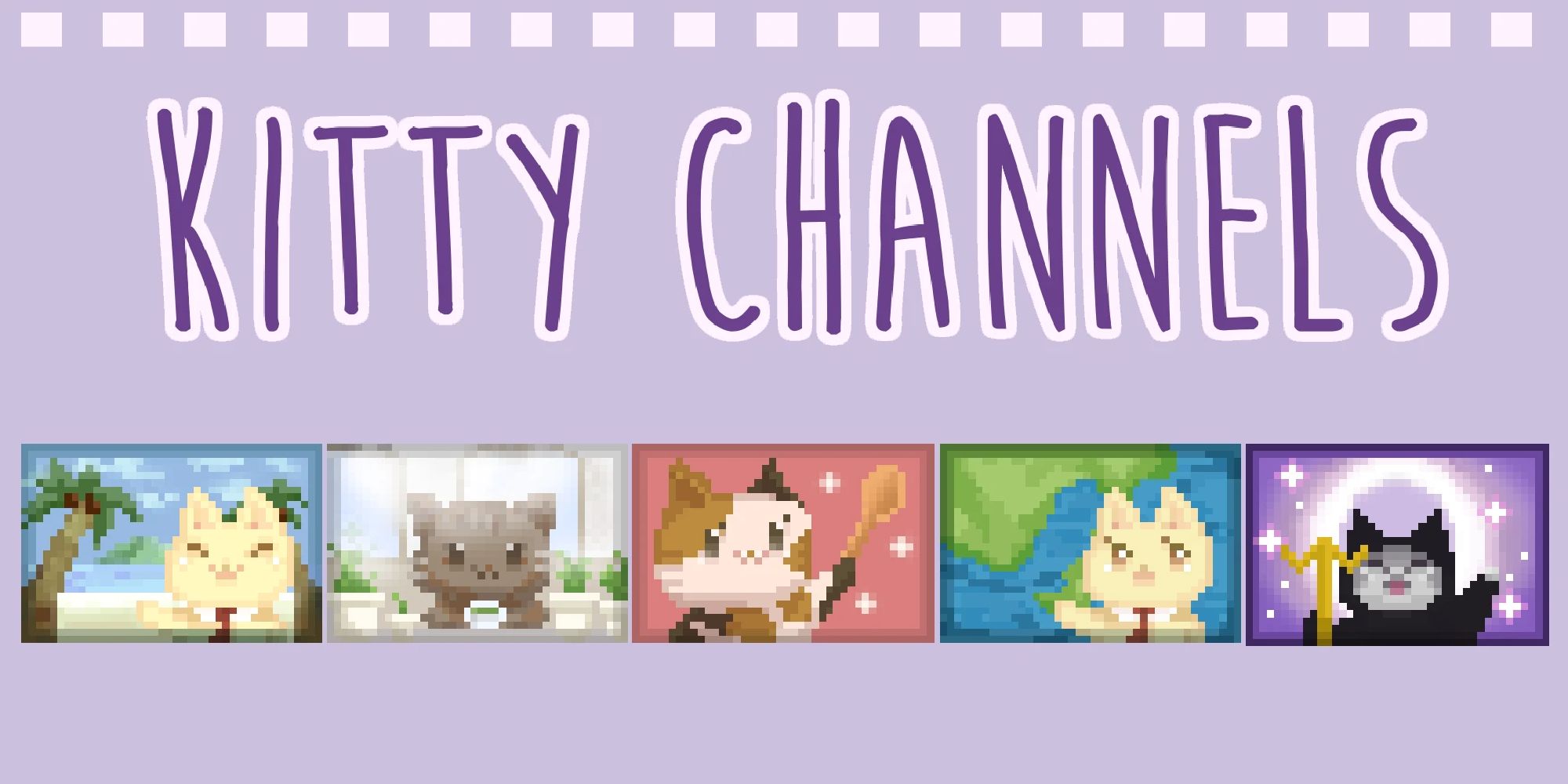 Kitty Channels by Maraluna7 for stardew valley