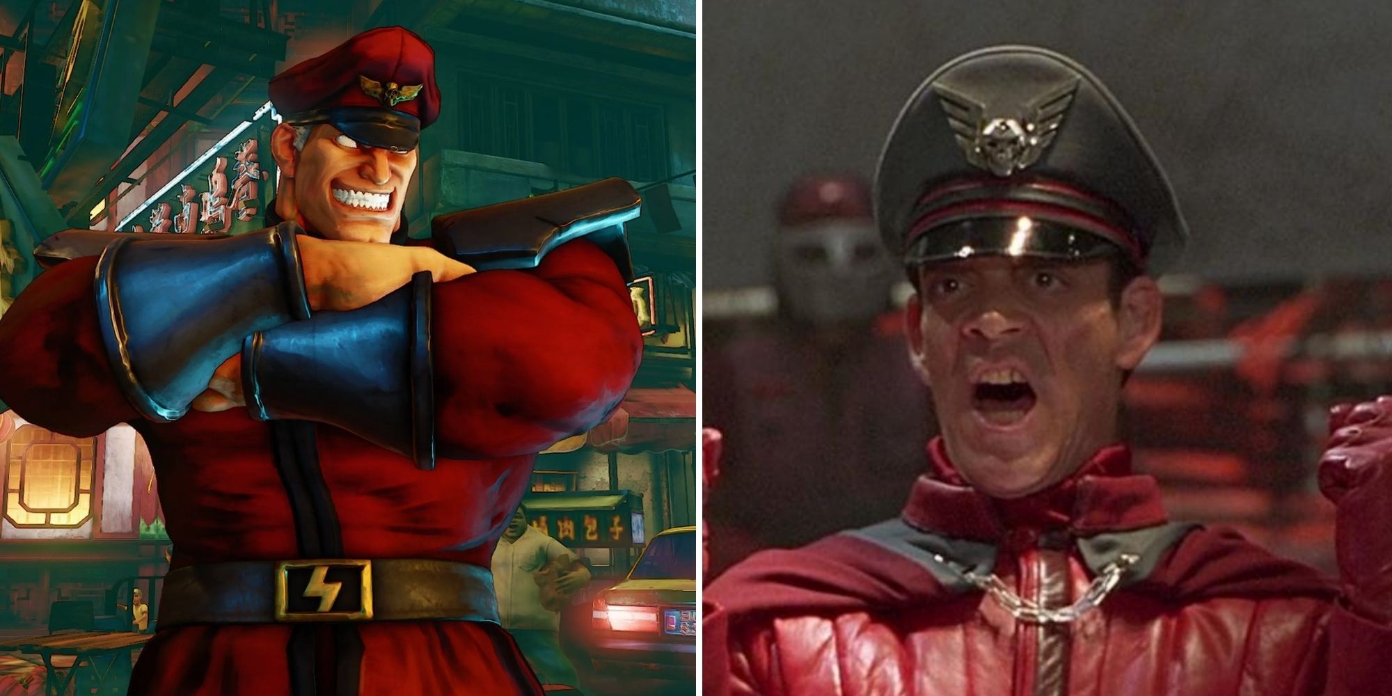 M Bison in Street Fighter V and Raul Julia as M Bison in Street Fighter the Movie-2