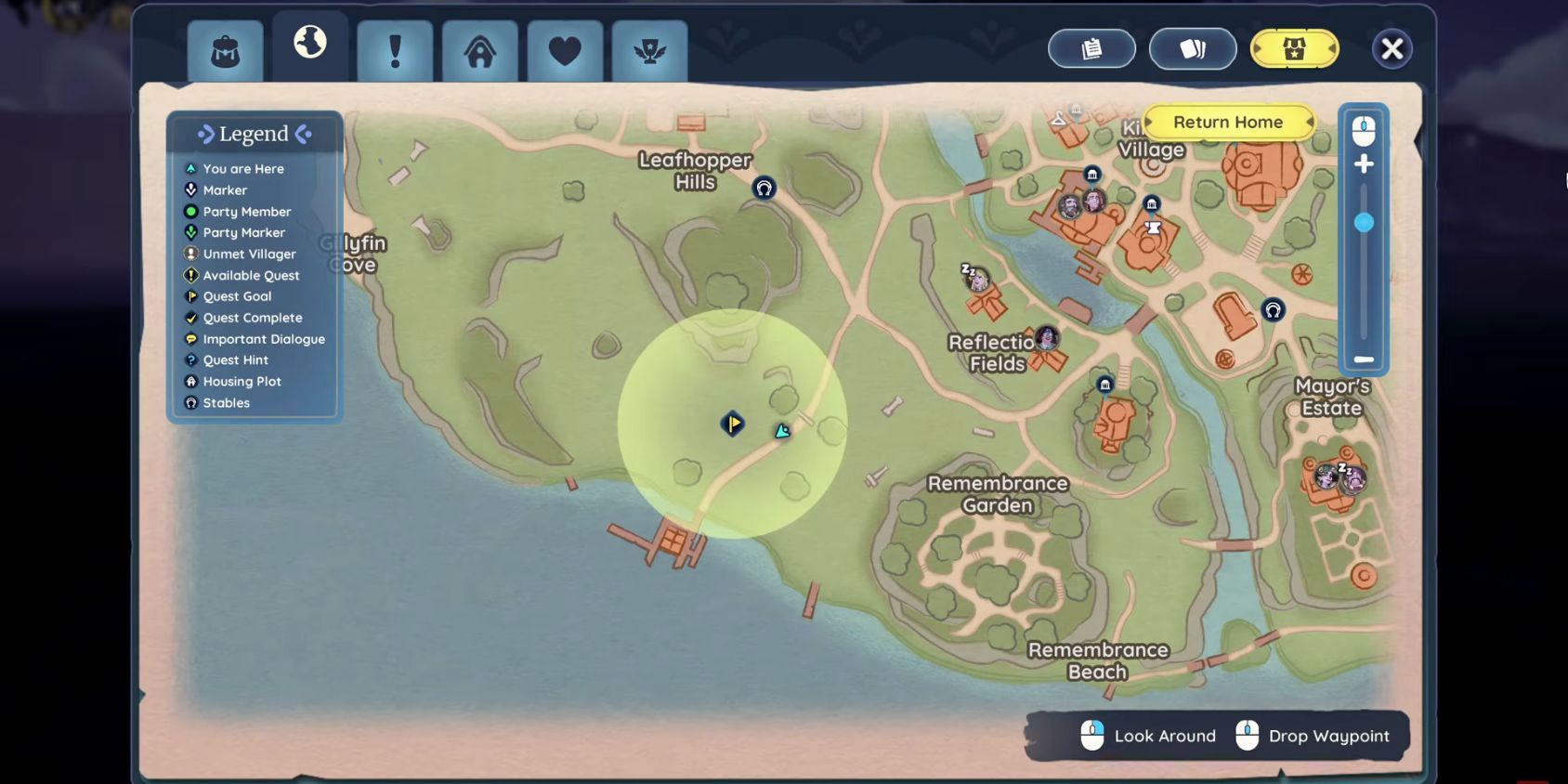 Map view of the Western Docks from Palia
