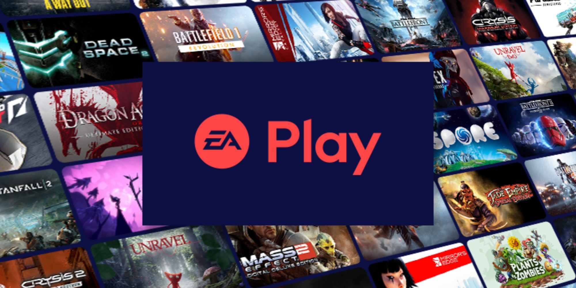 ea play logo and its games in the background