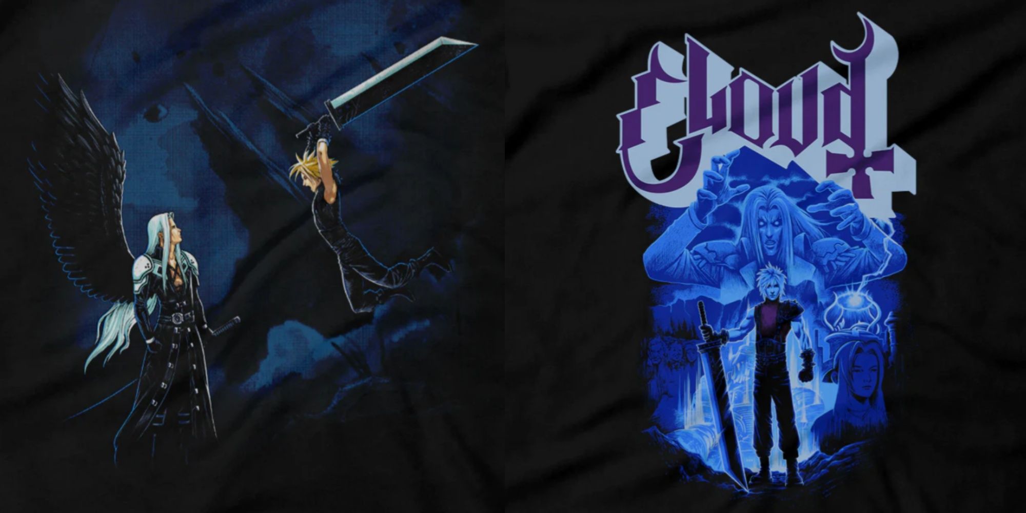 draculabyte final fantasy 7 metal t-shirt designs