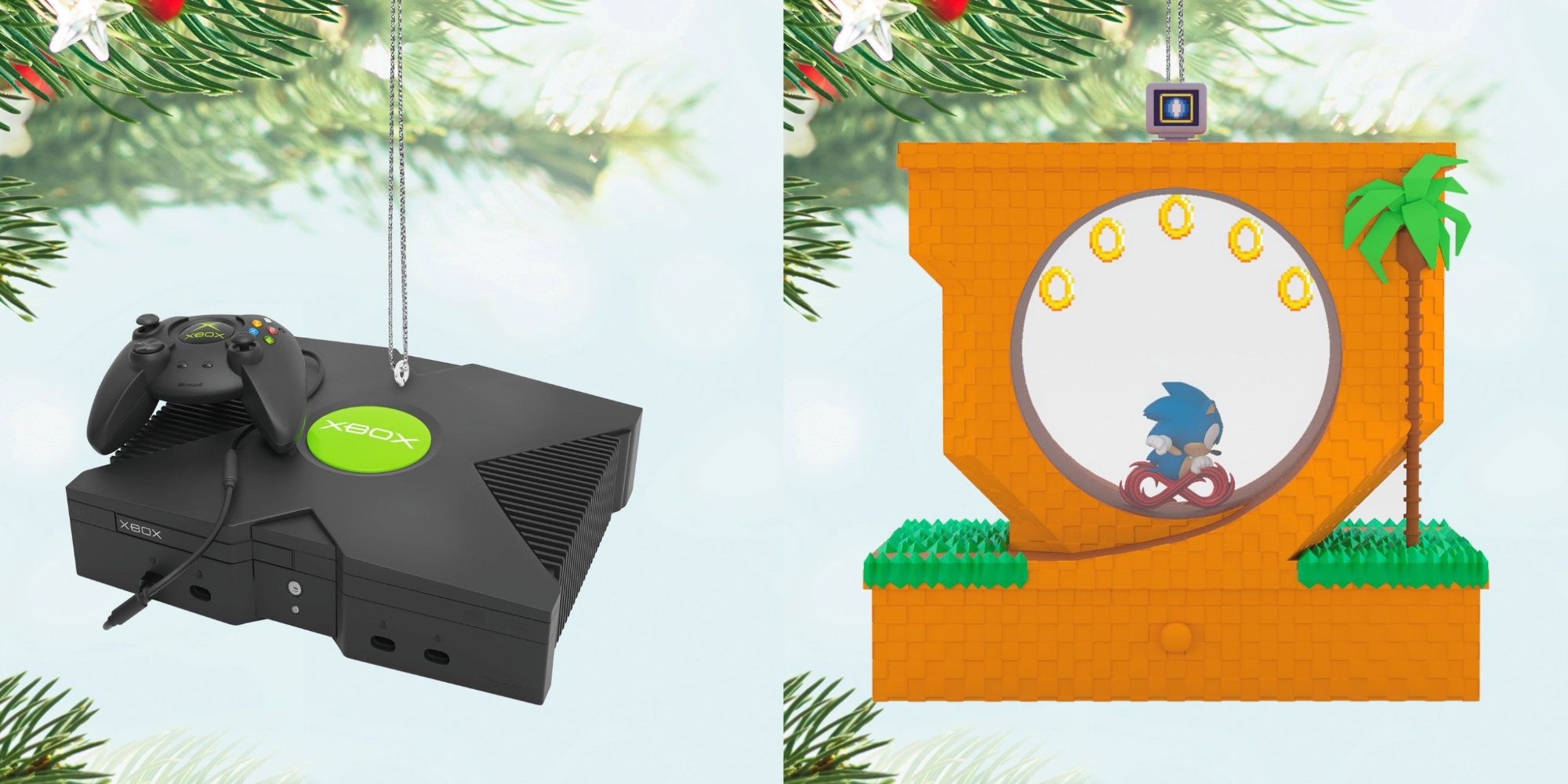 interactive og xbox and running sonic hallmark ornaments