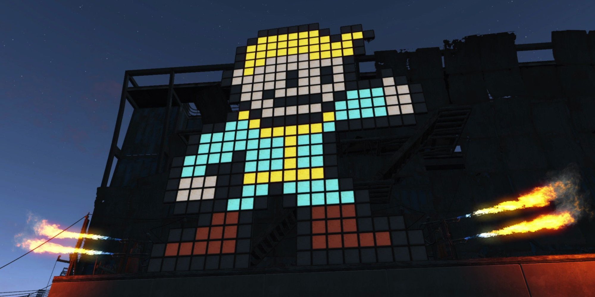 vault boy pixelated billboard in fallout 4