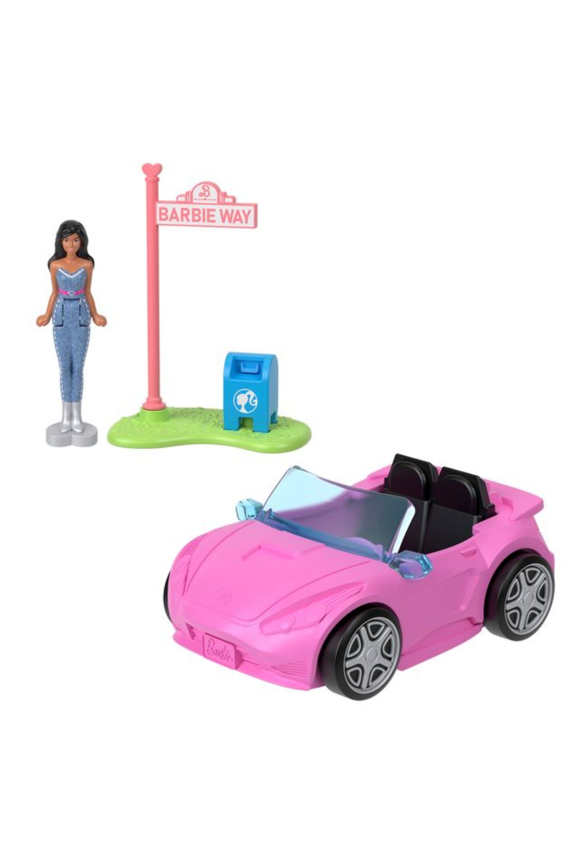 Mini BarbieLand Pink Convertible Set