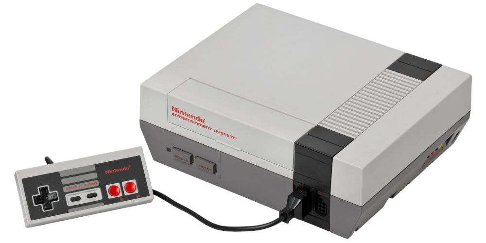 Nintendo Entertainment System console with controller.