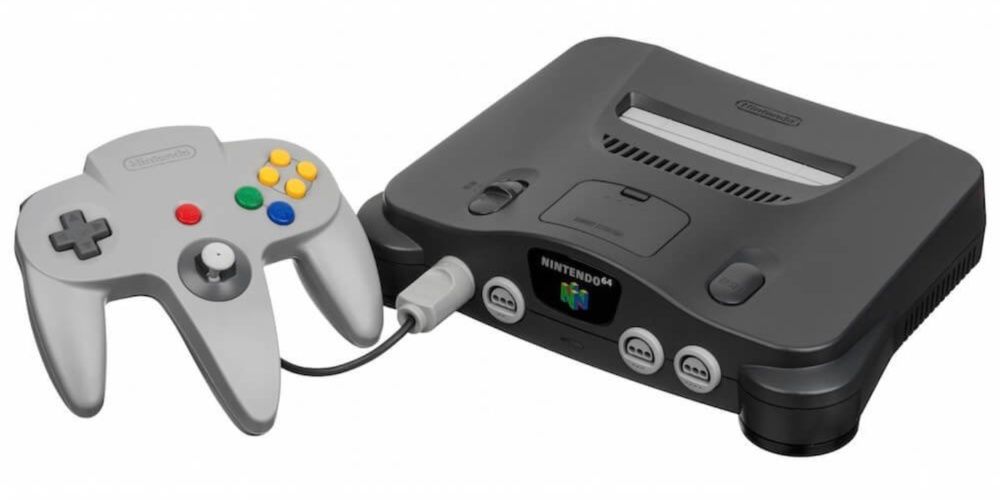 Nintendo 64 controller and console.