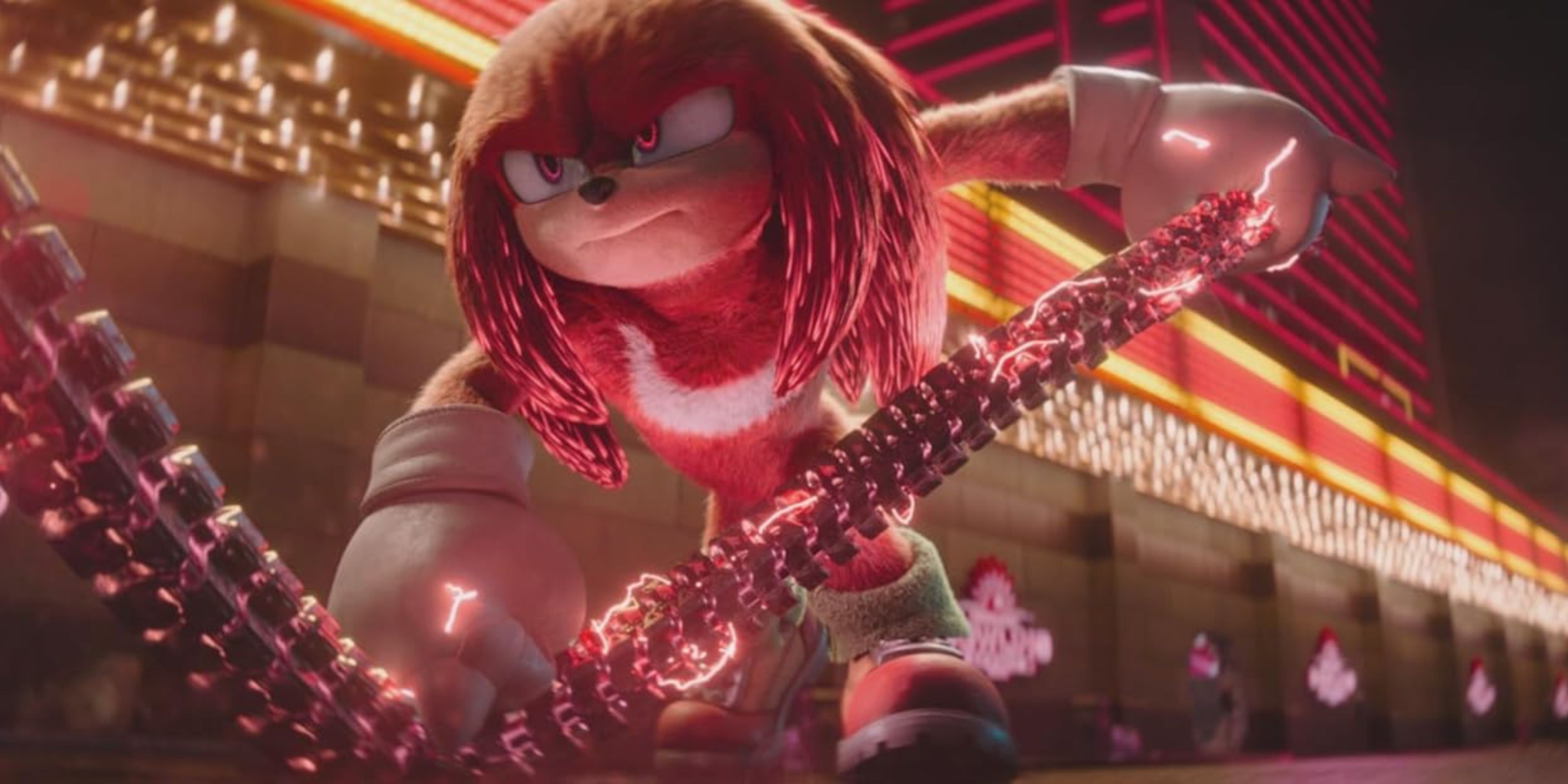 knuckles pulling on an electrifed chain