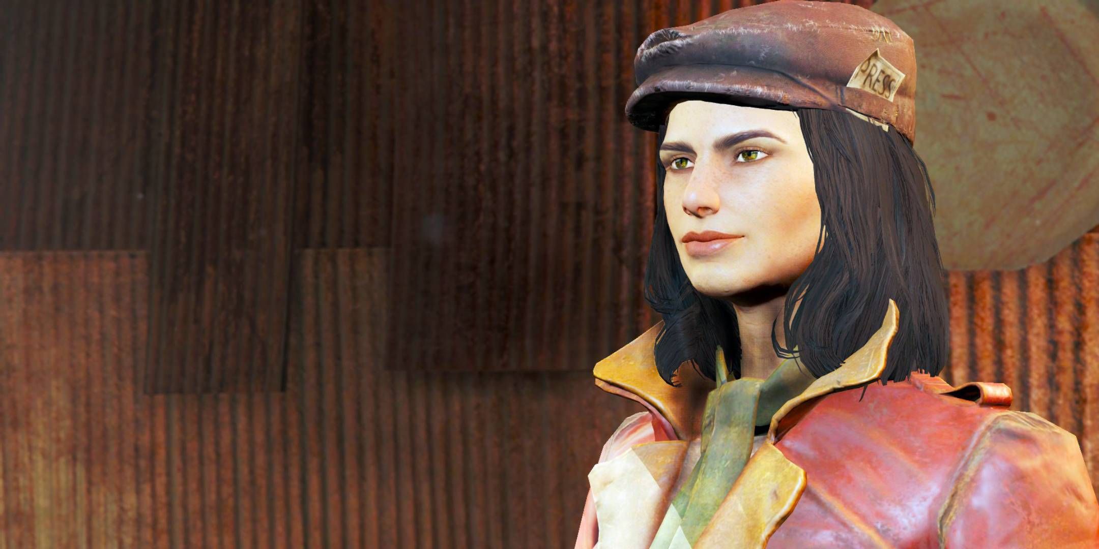 Piper from Fallout 4 with a subtle smirk