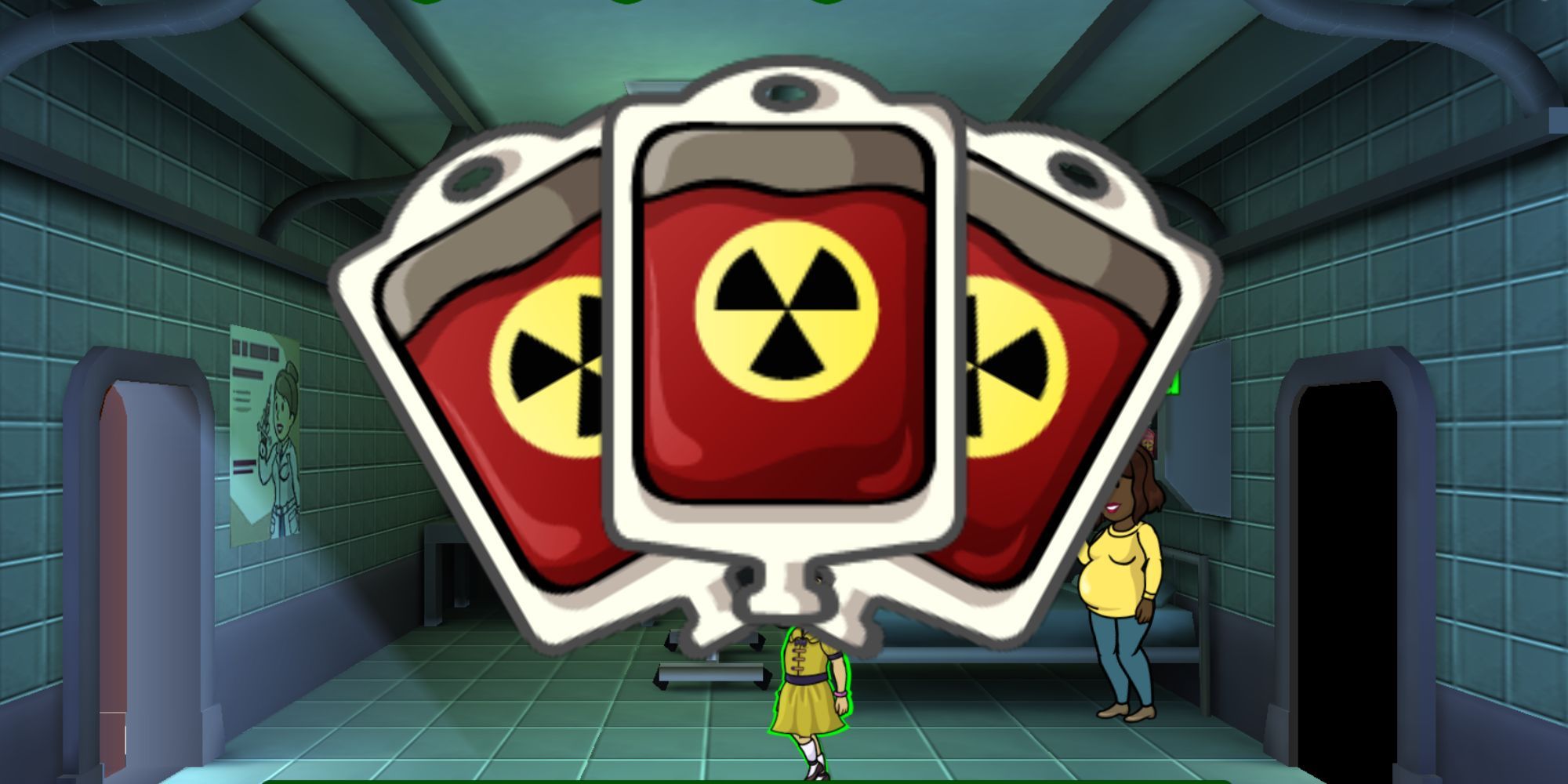 Fallout Shelter: An image of three bags of Radaway.