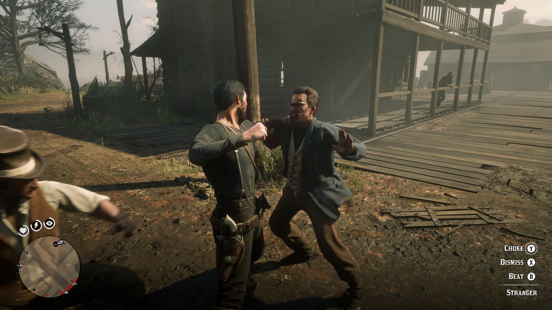 Red Dead Redemption 2 John grabbing person in fight