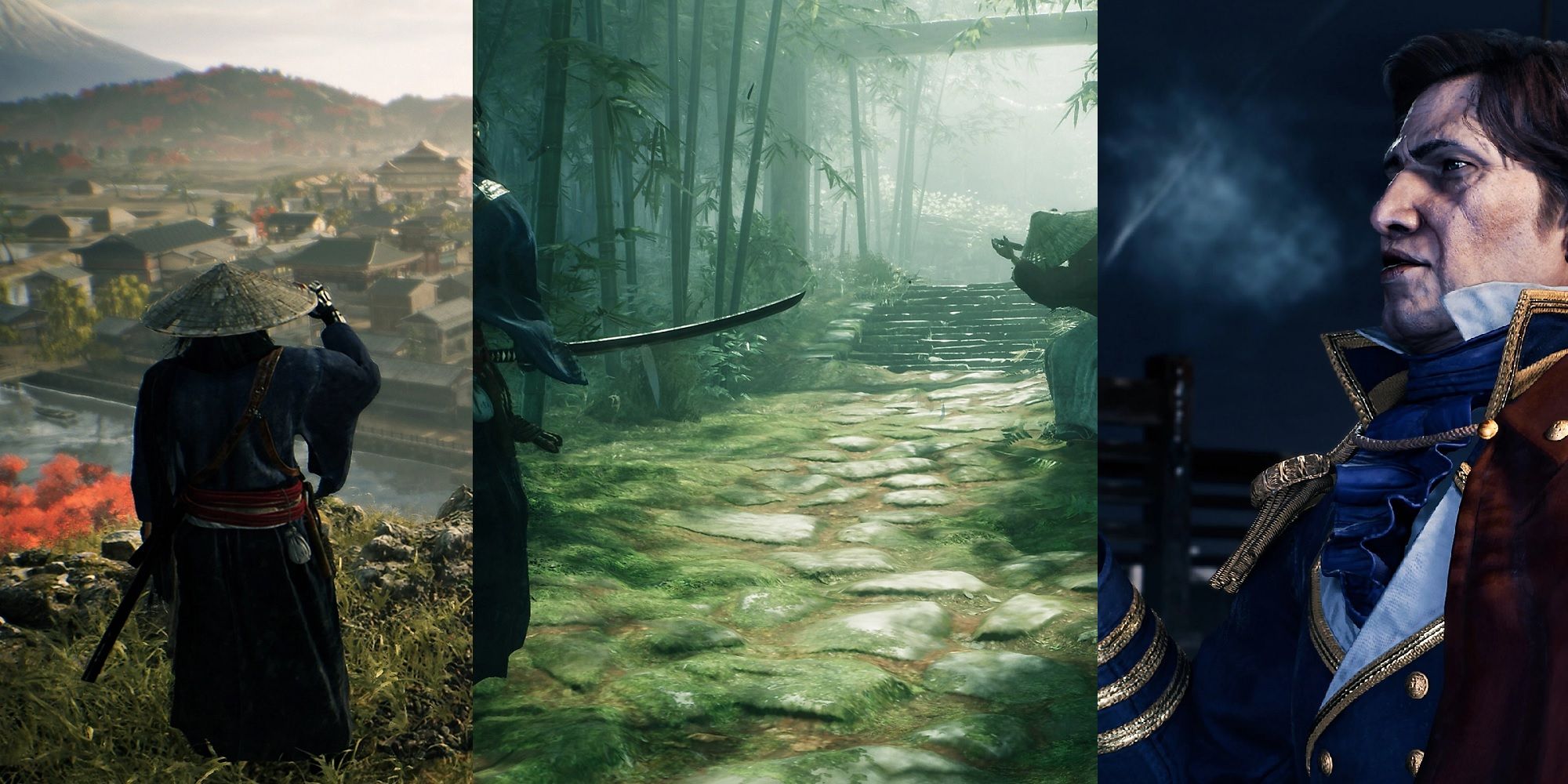Three scenes in Rise of the Ronin