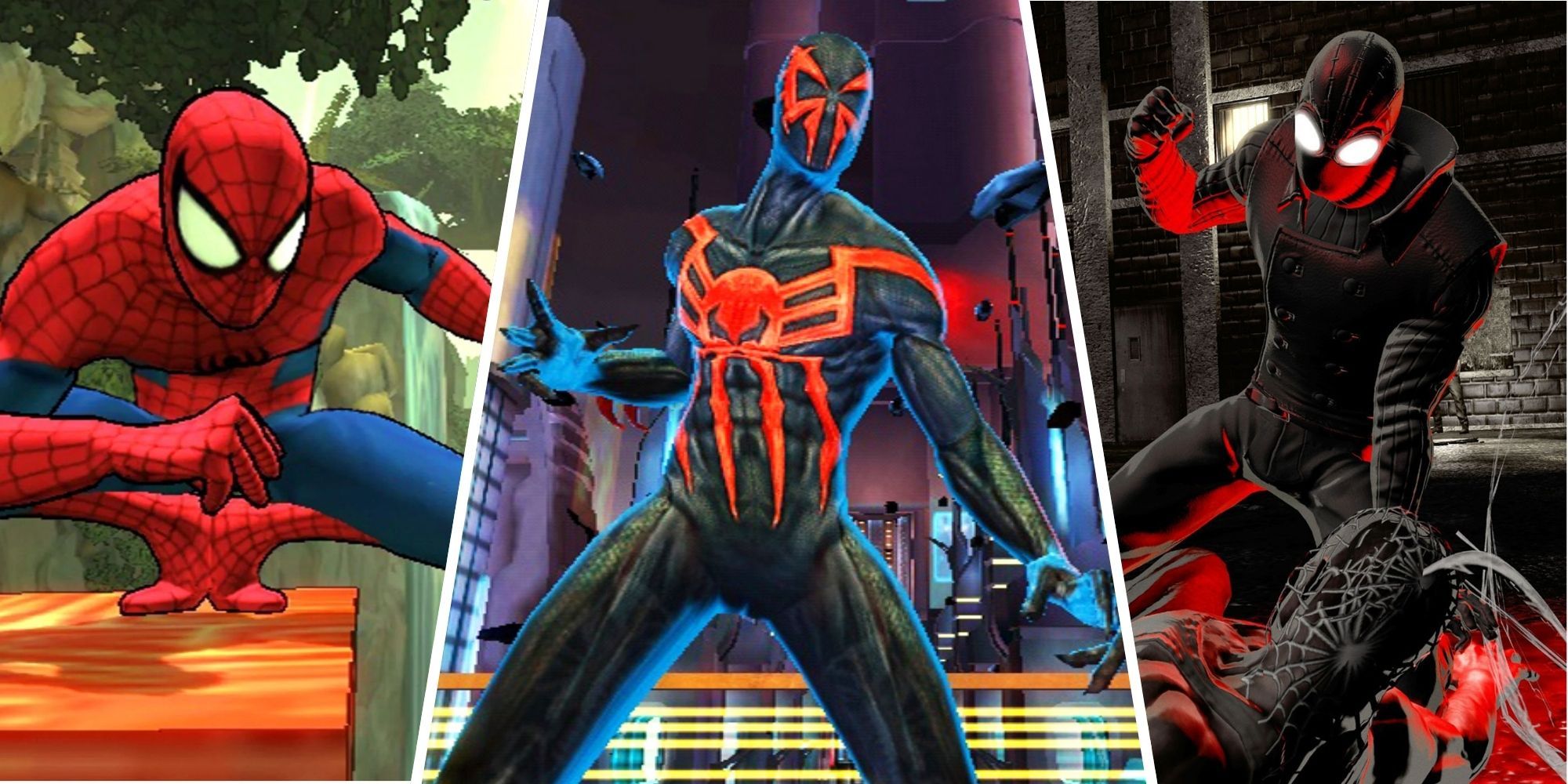 Spider-Man 2099 and Noir from Spider-Man Shattered Dimensions