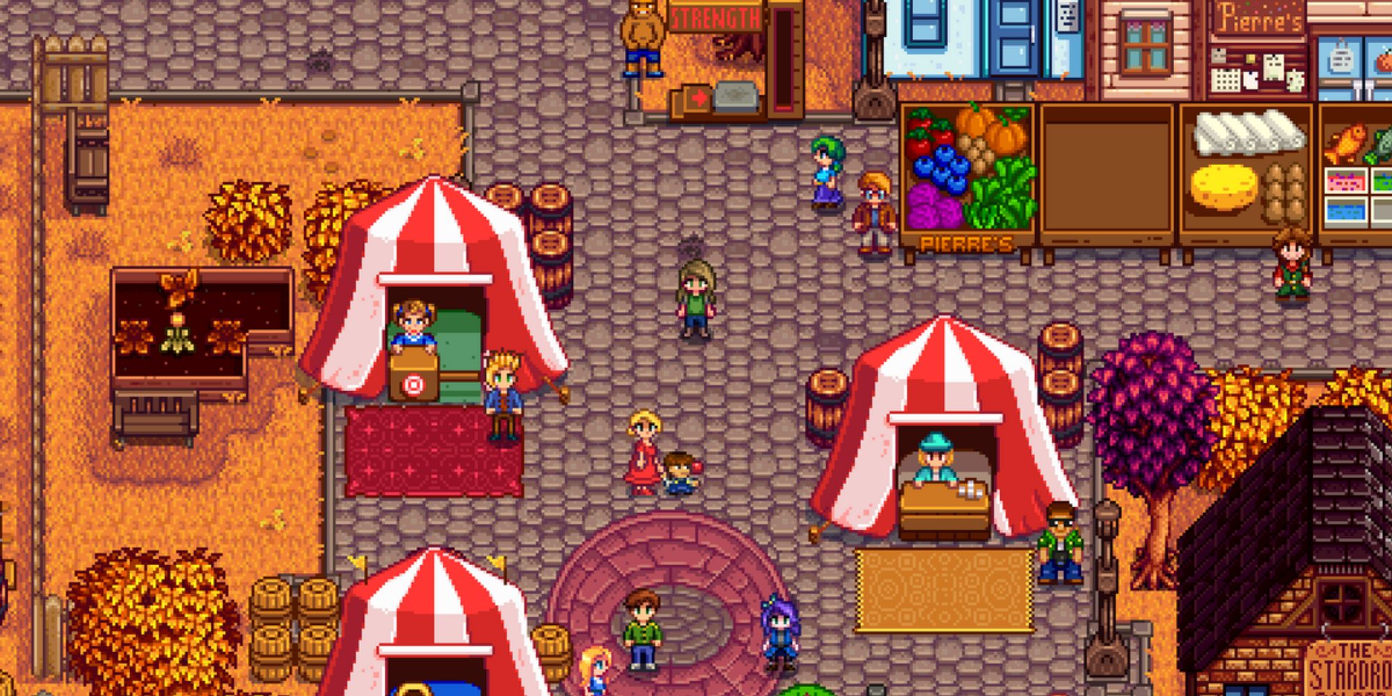 An image from of the Stardew Valley Fair Festival, which allows you to play games to earn Star Tokens and exchange them for prizes.