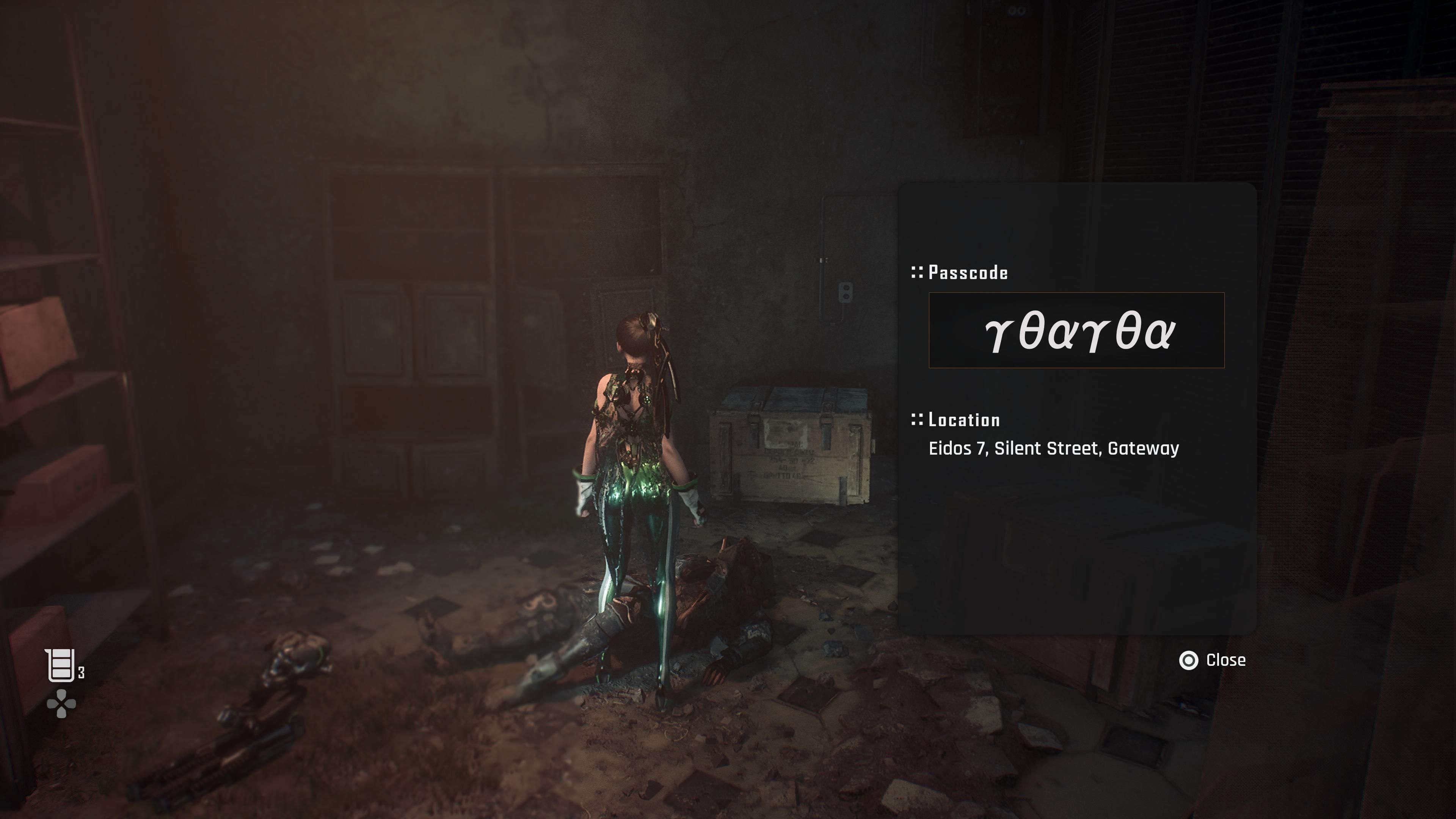 Stellar Blade - Eve just obtained a passcode from a corpse