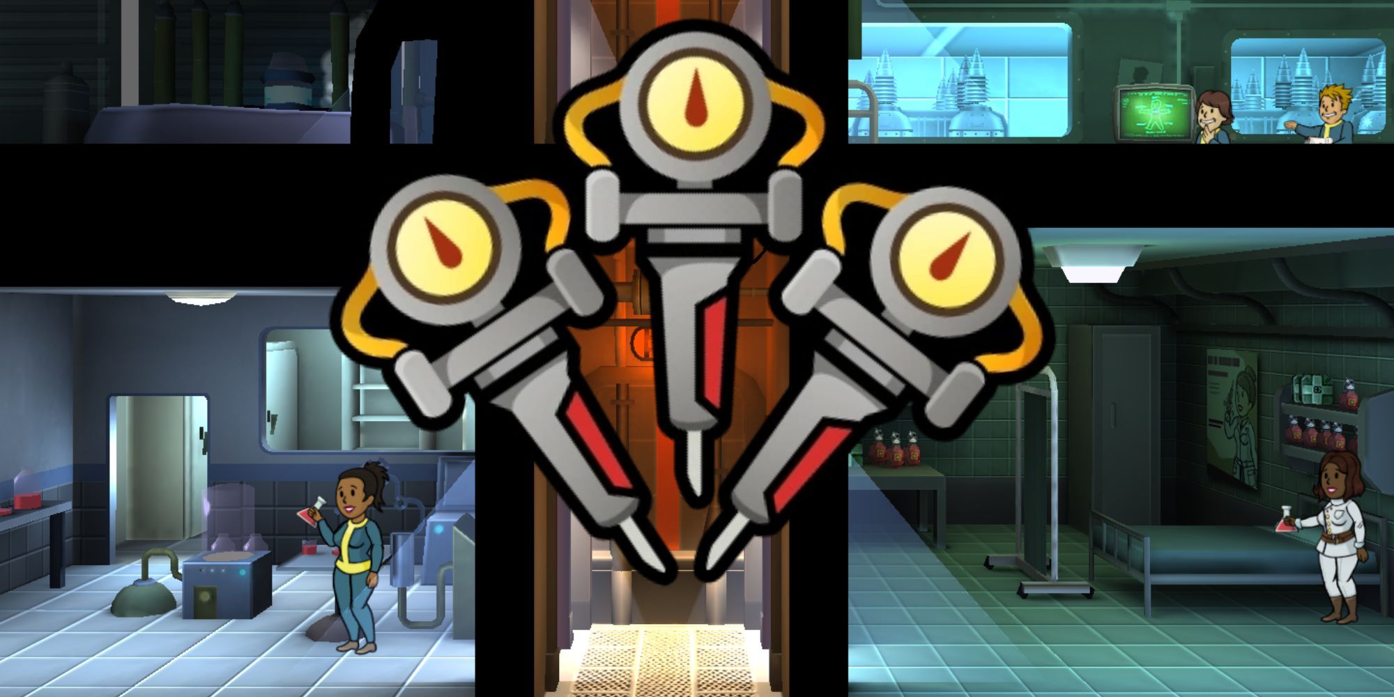 Fallout Shelter: An image of three Stimpaks.