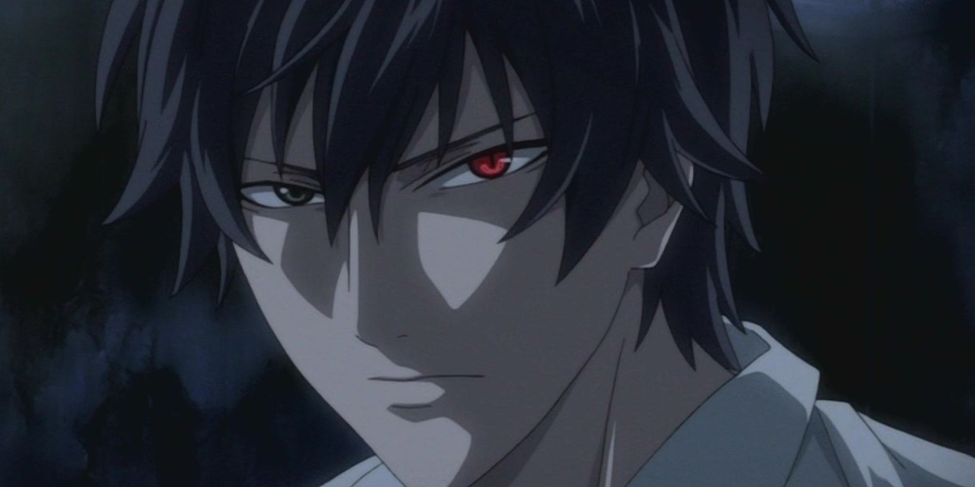 Yakumo Saito with his red eye active from Psychic Detective Yakumo