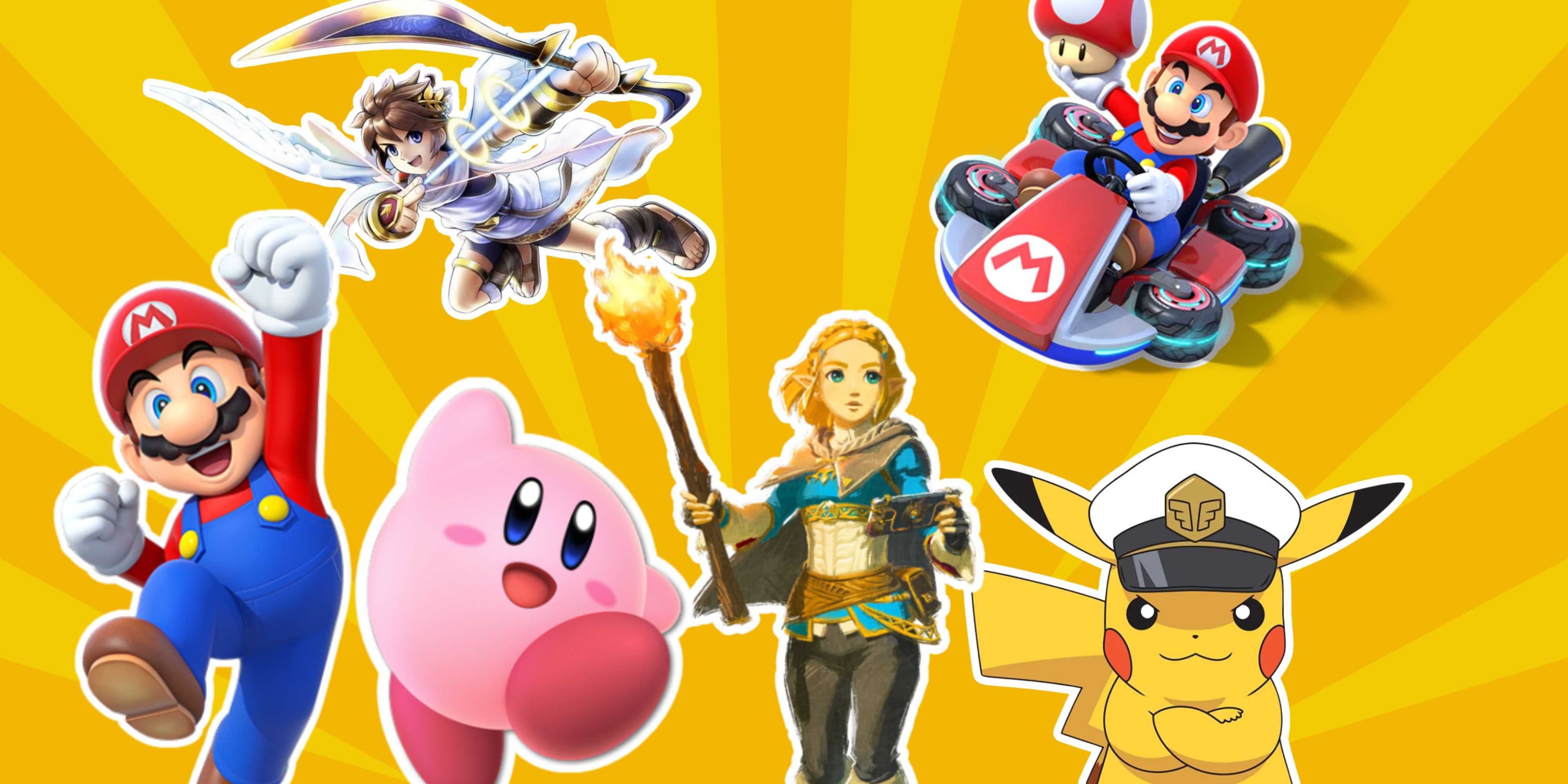 Collage of various Nintendo characters