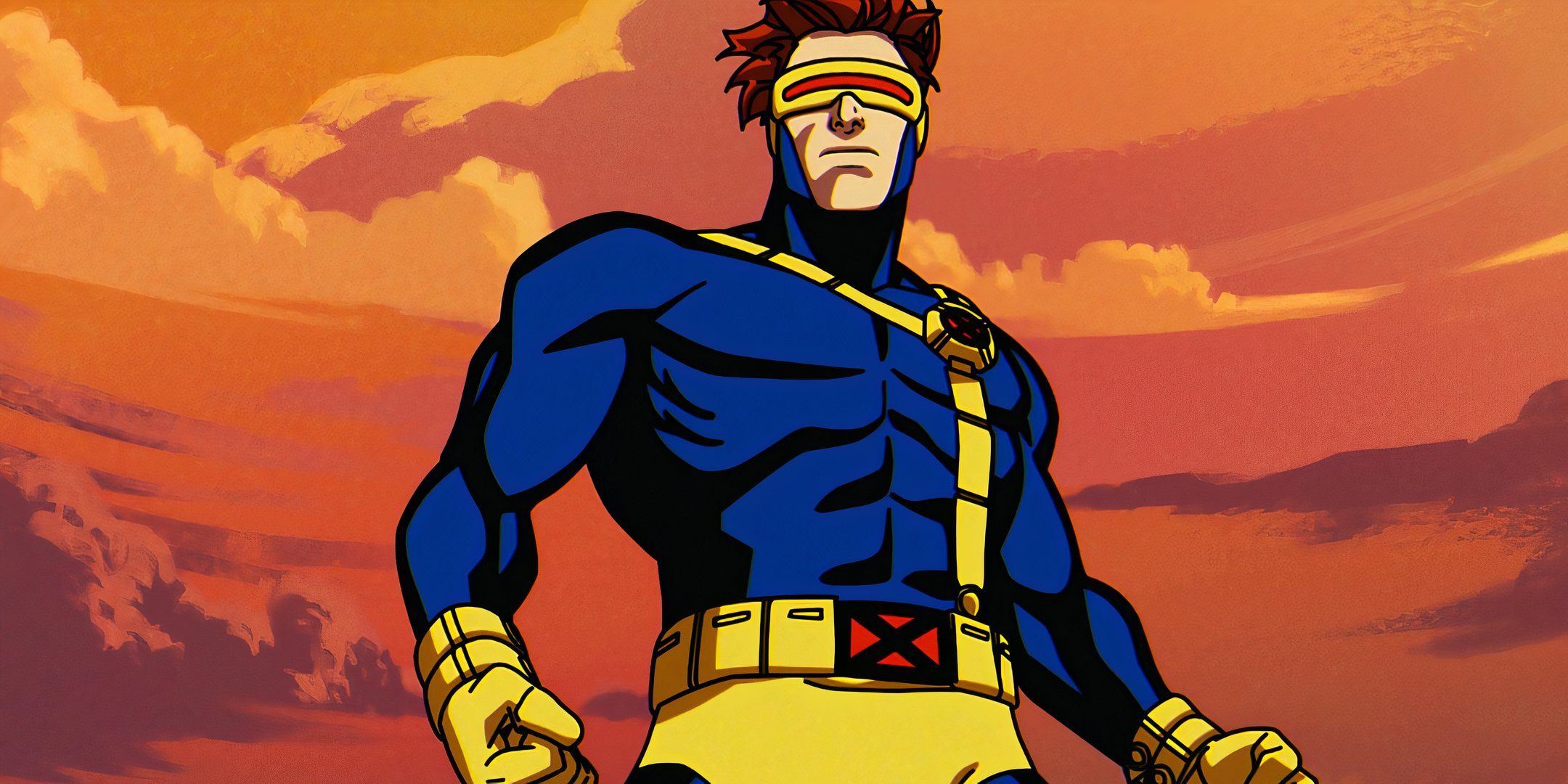 Cyclops against a sunset background - X-Men