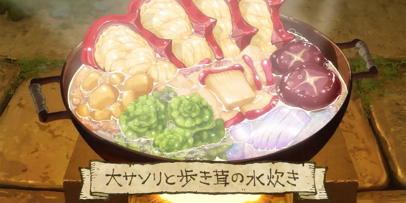 A hot pot from Dungeon Meshi.