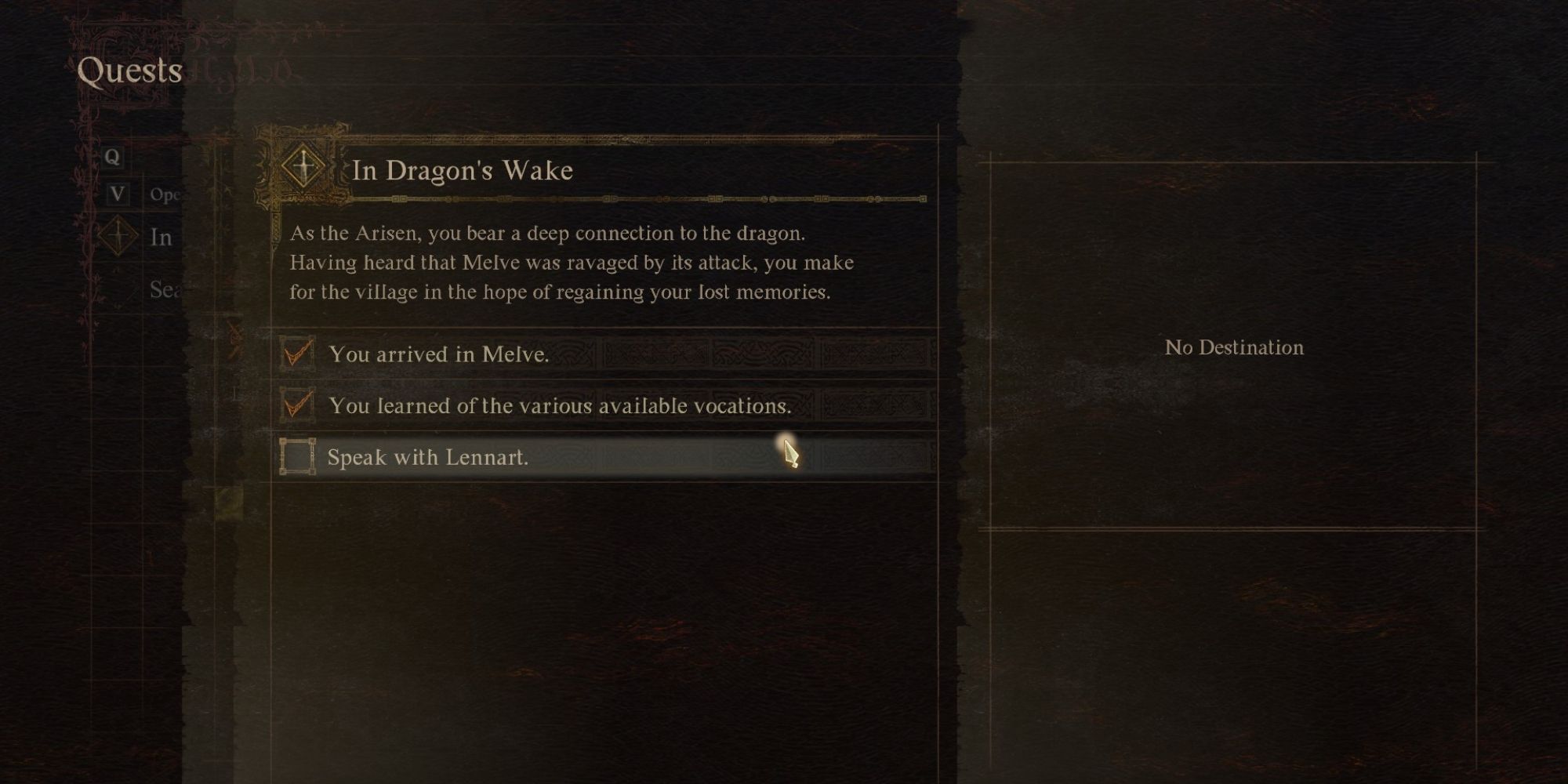 Dragon's Dogma 2 In Dragon's Wake quest description