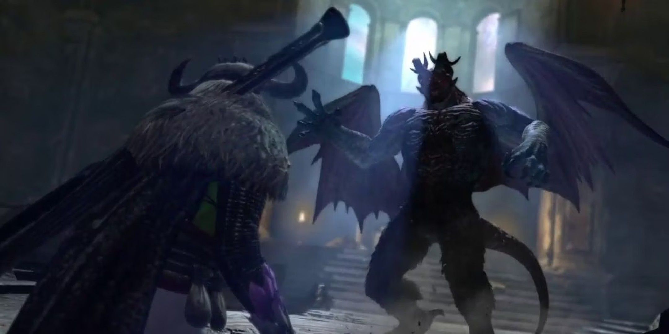 dragon's dogma image showing A Warrior facing down Daimon