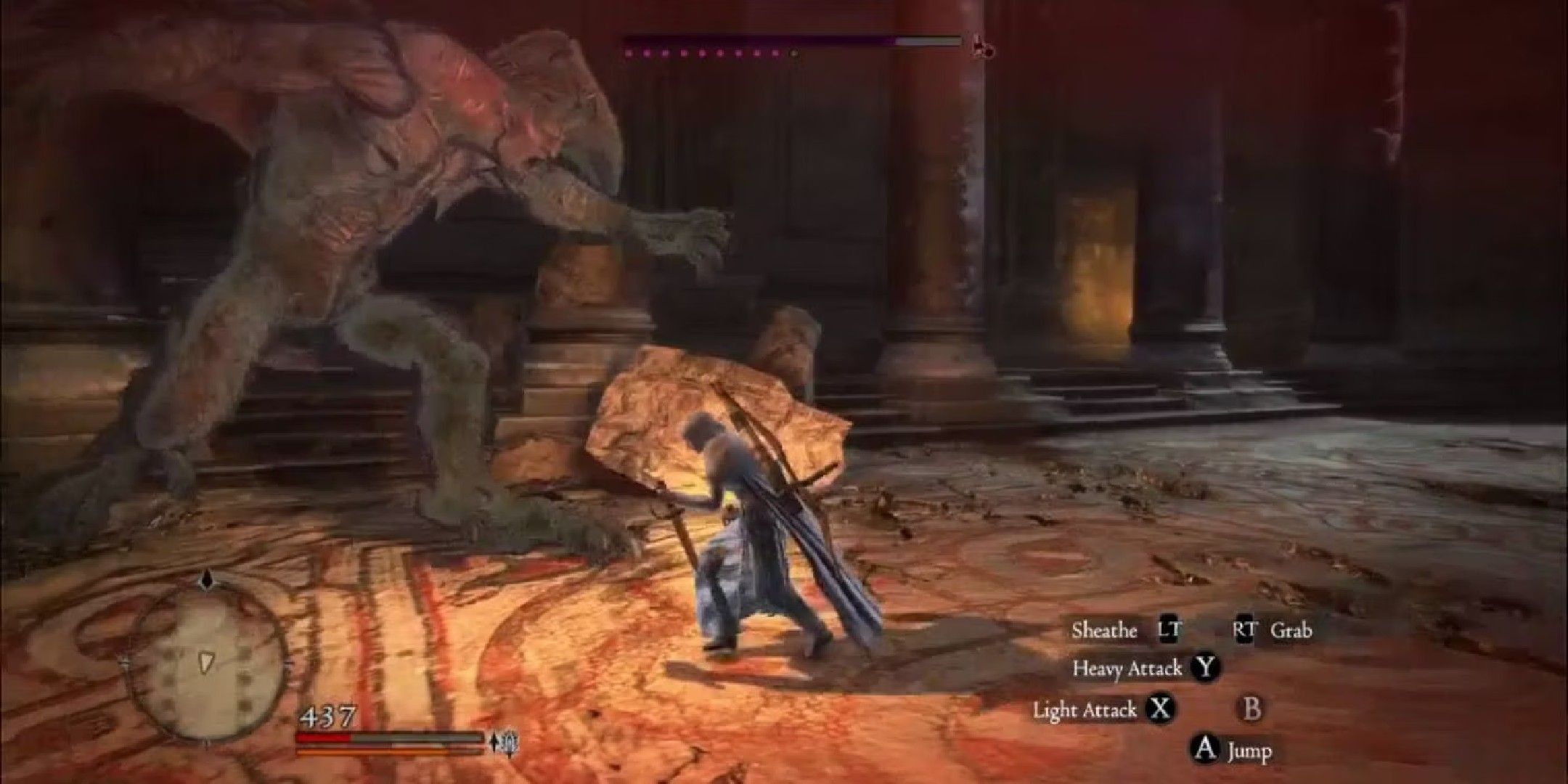 Dragon's dogma image showing An assassin facing down damion