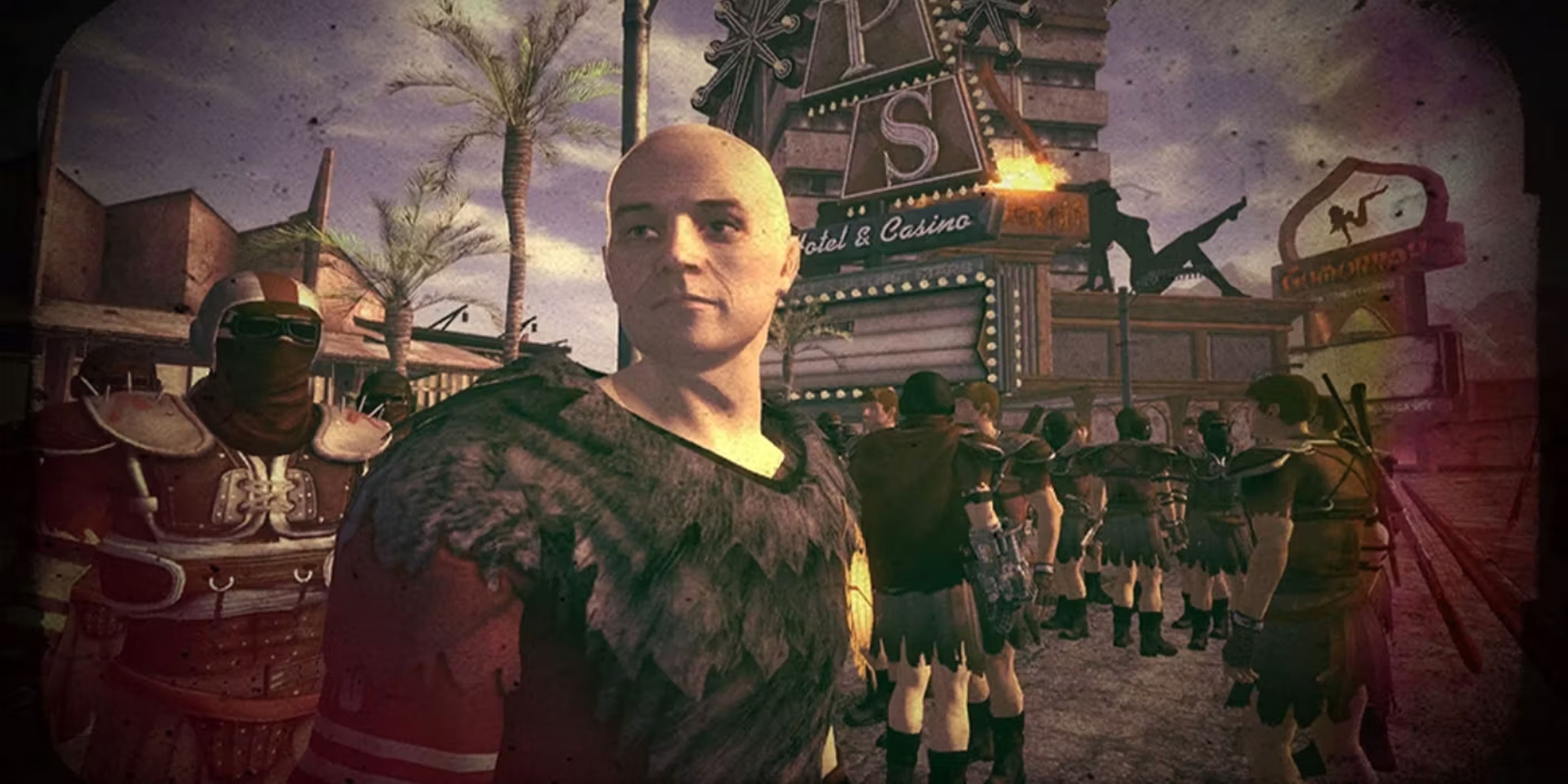 Fallout New Vegas Caesar on the New Vegas strip with the Legion