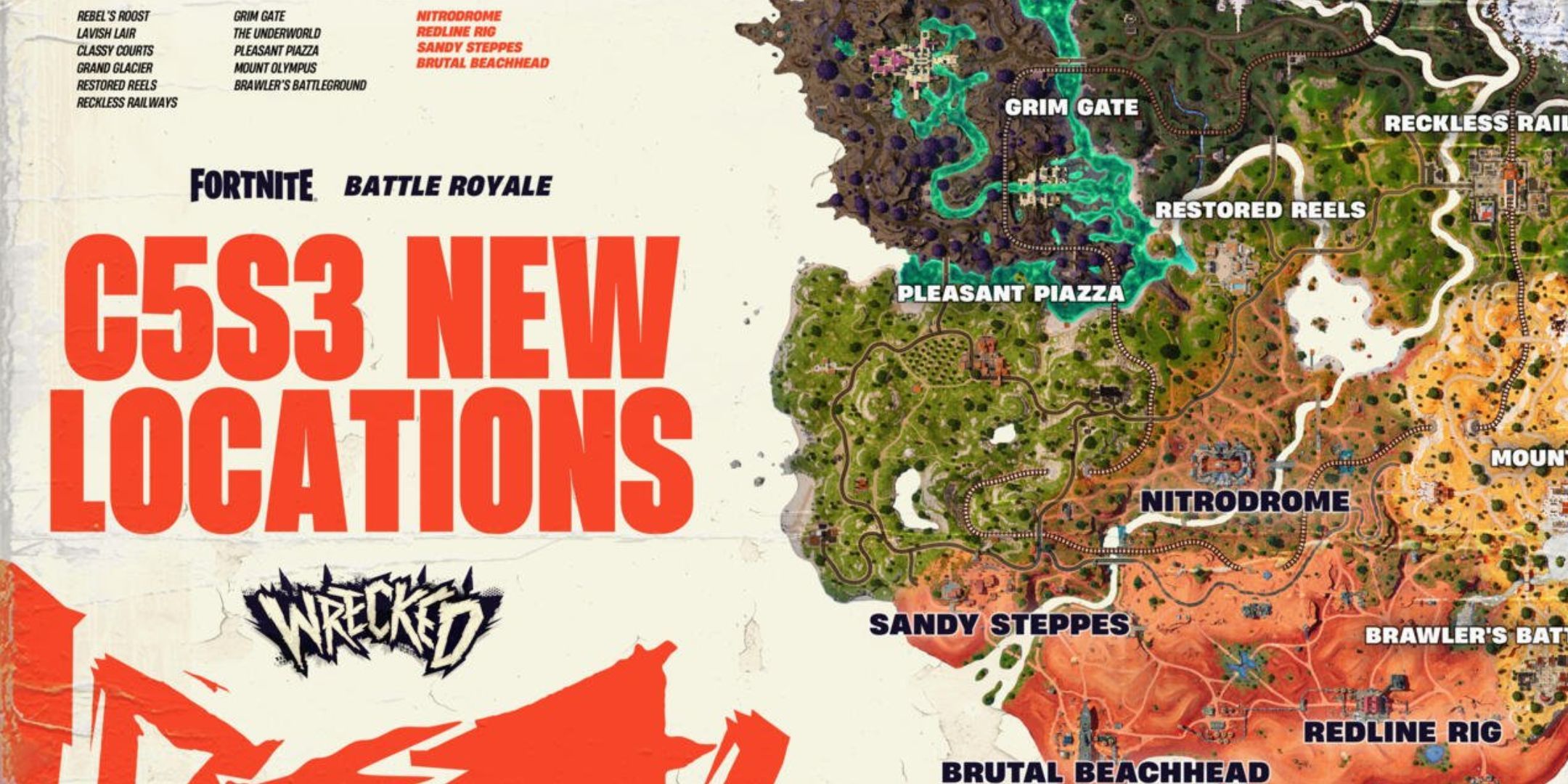 Fortnite Chapter 5, Season 3 Wrecked Map Revealed
