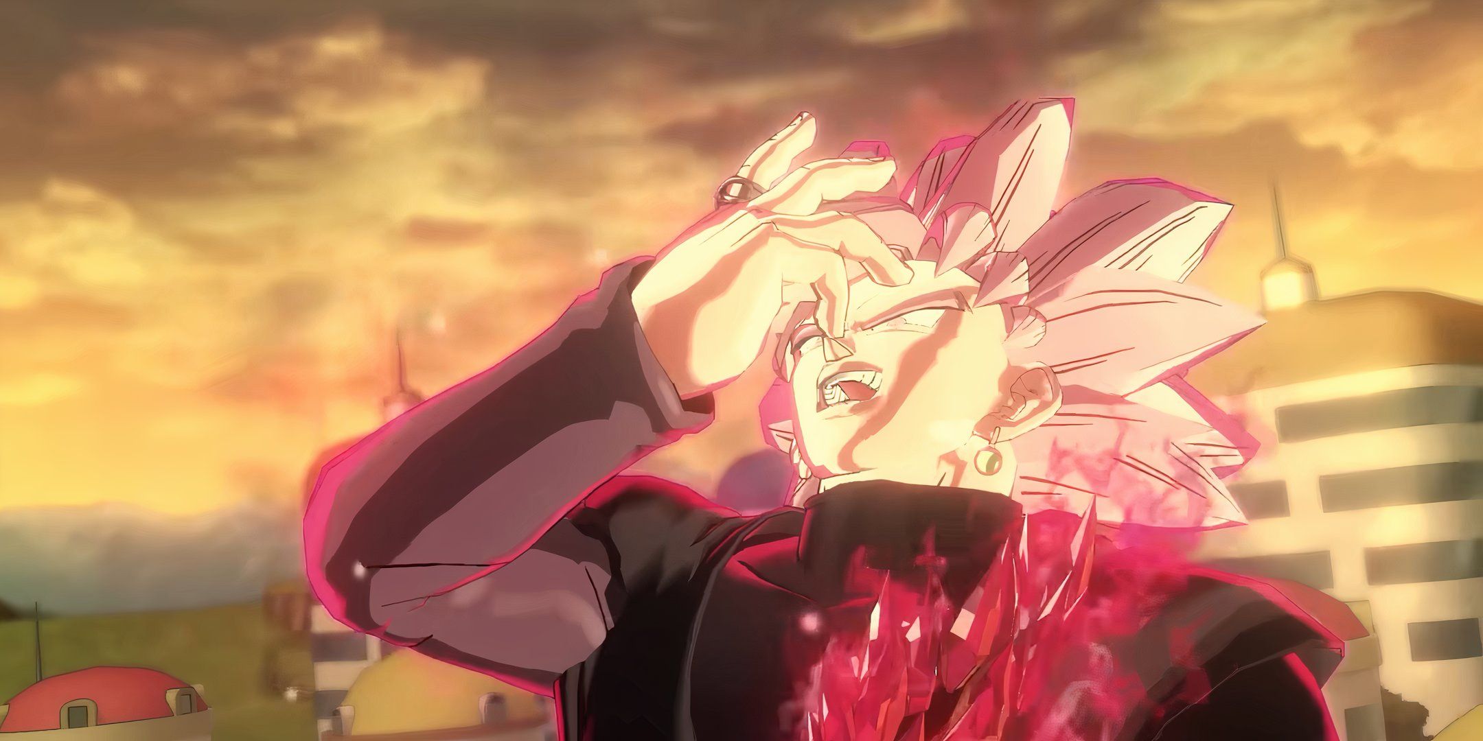 Goku Black's Super Saiyan Rose Ultra Supervillain form in Xenoverse 2.