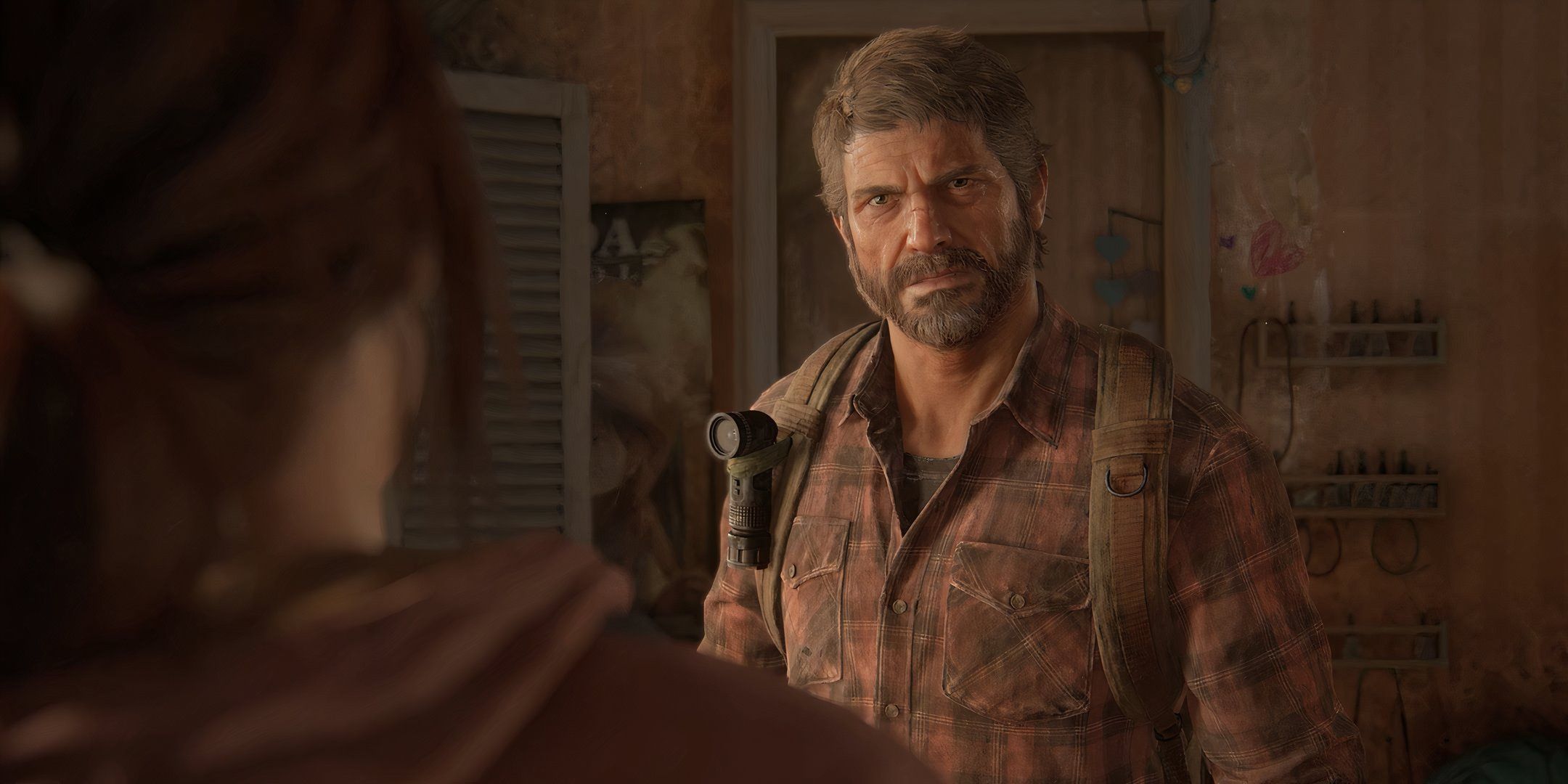 Joel arguing with Ellie in The Last of Us Part 1.