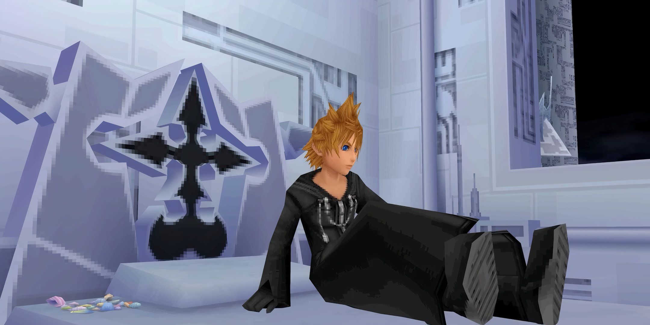 Roxas in a remastered version of Kingdom Hearts: 358/2 Days.