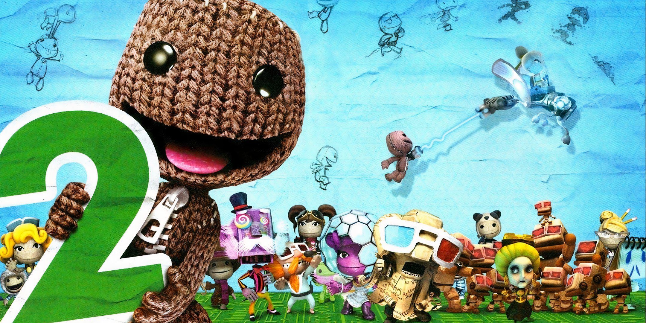 Sackboy holding the number 2.