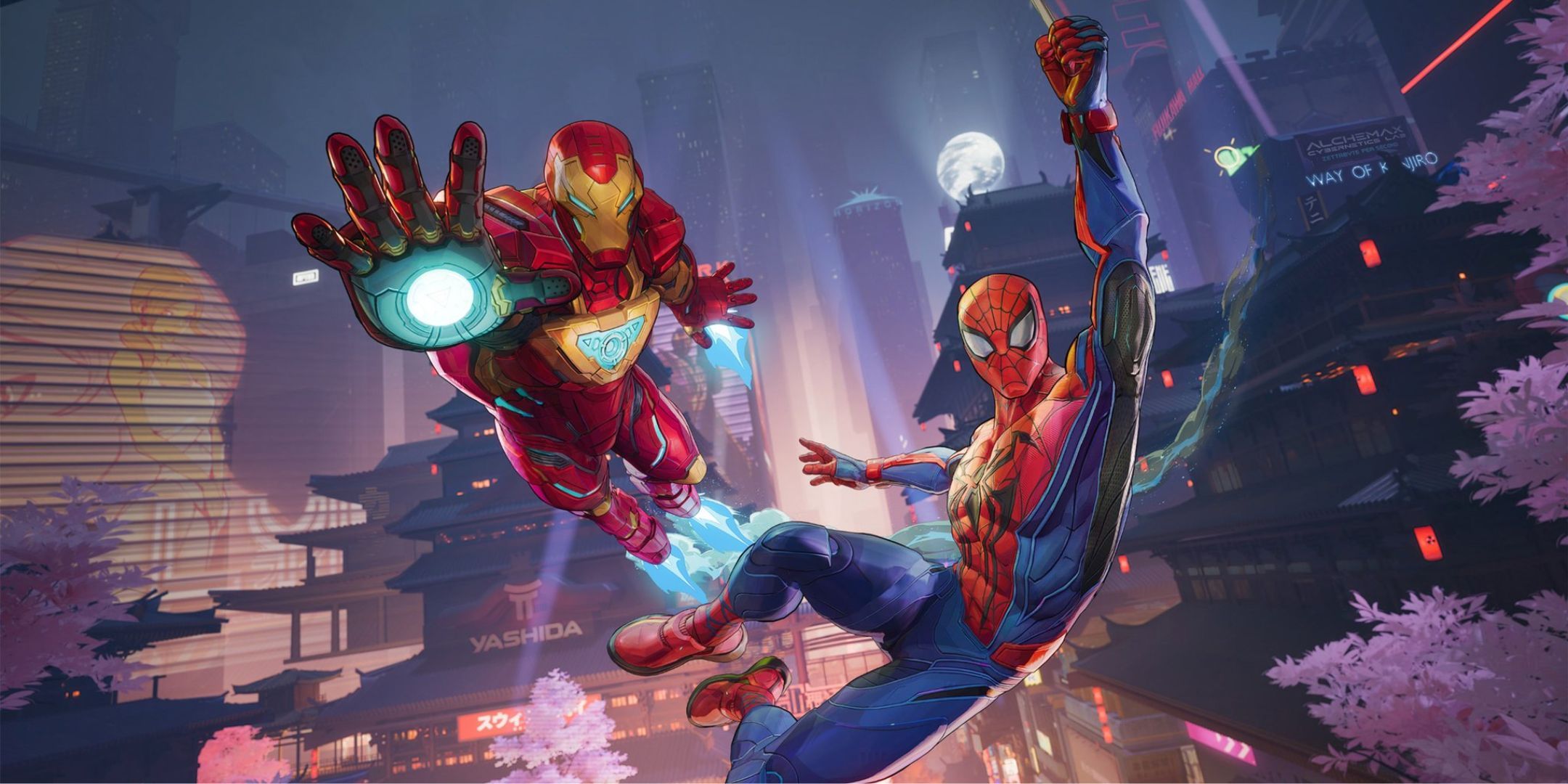 Iron Man and Spider-Man in Marvel Rivals.