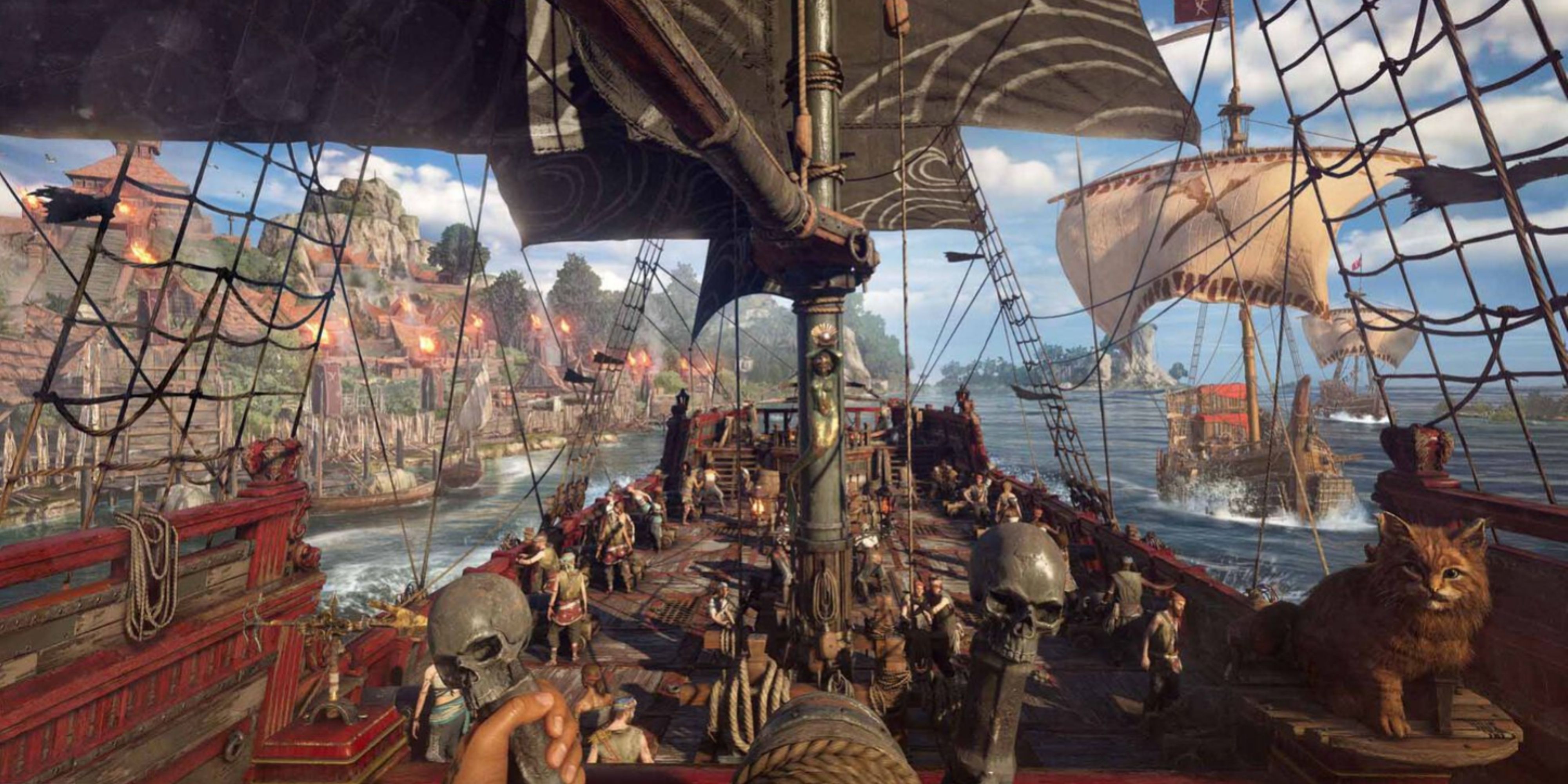 ship's deck in skull and bones