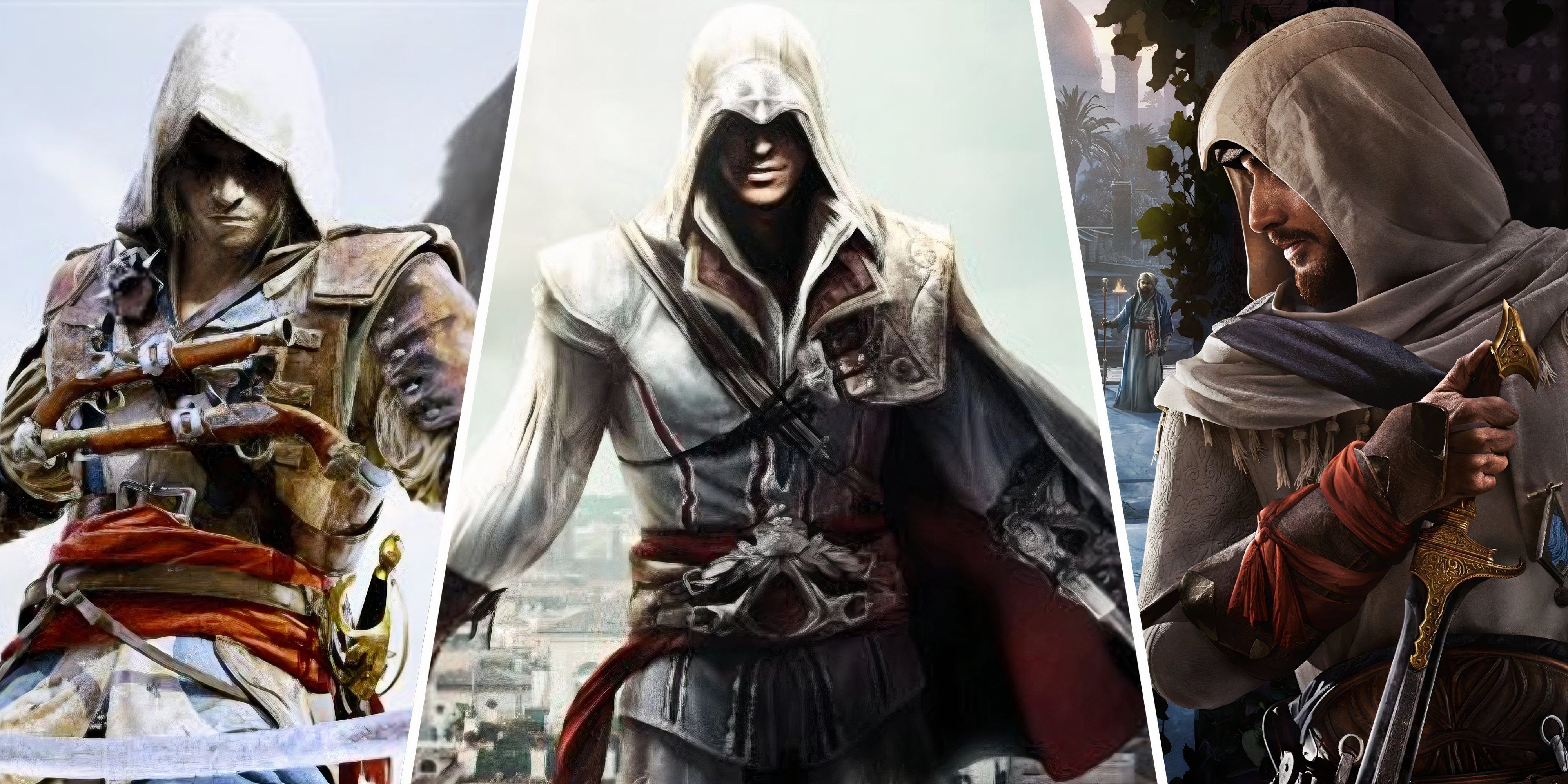 assassins creed black flag, ezio collection, and mirage