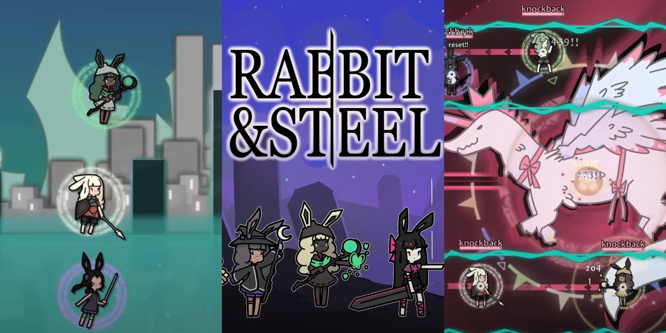 Rabbit and Steel Classes and Gameplay with title screen