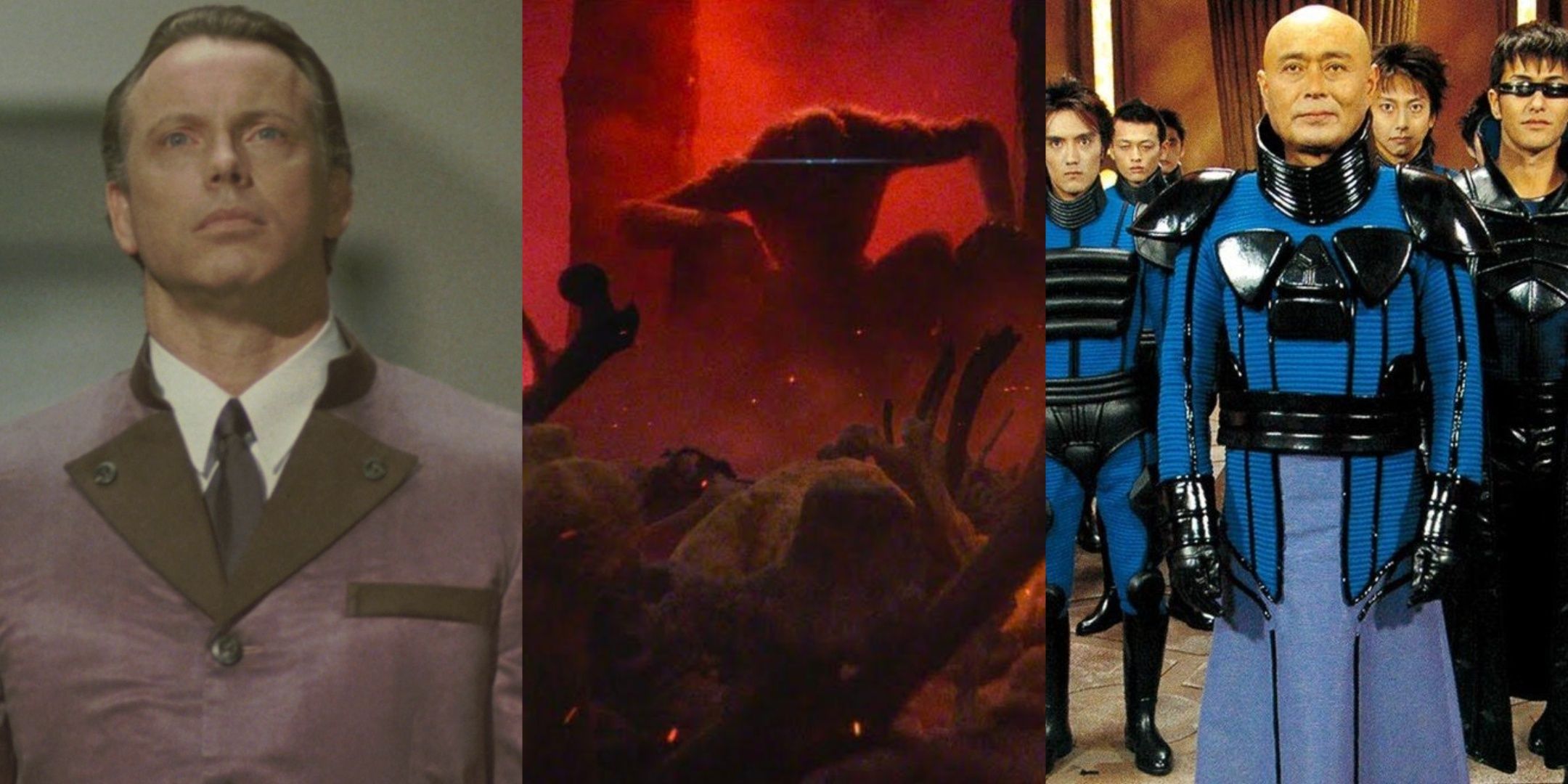 The evil Futurians, the Xiliens and Skar King from the Godzilla franchise