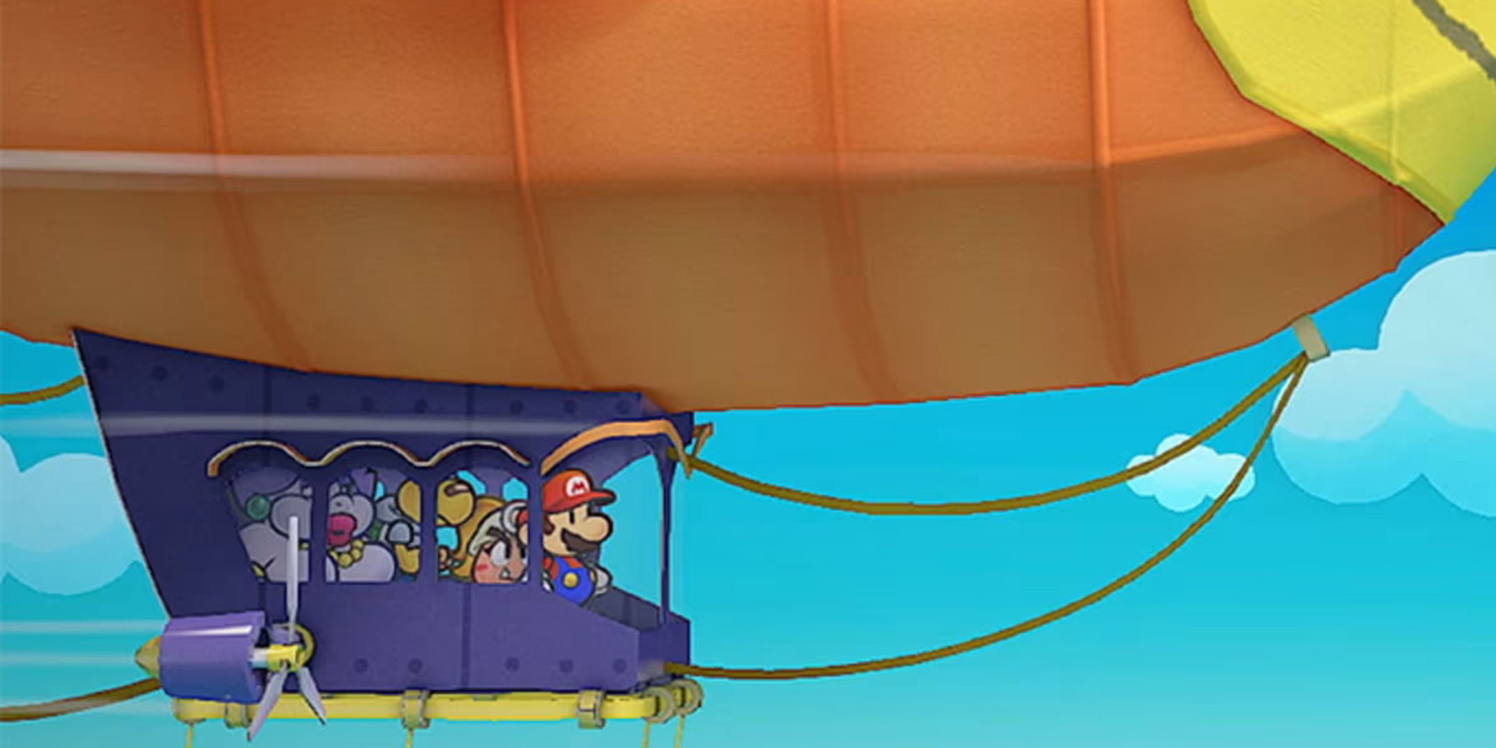 Paper Mario TTYD gang in a hot air balloon