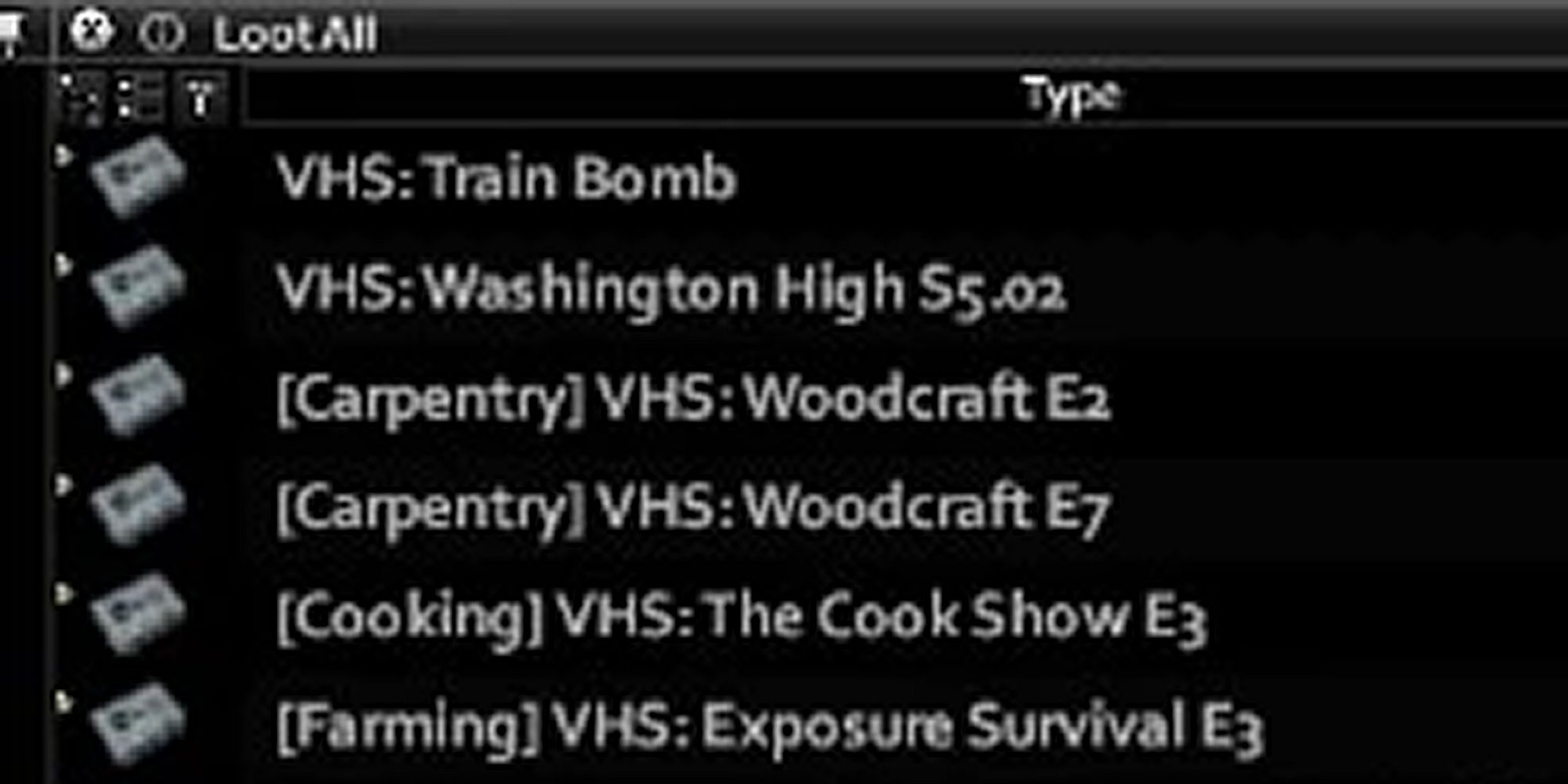 Project Zomboid Mods Labeled VHS Tapes List