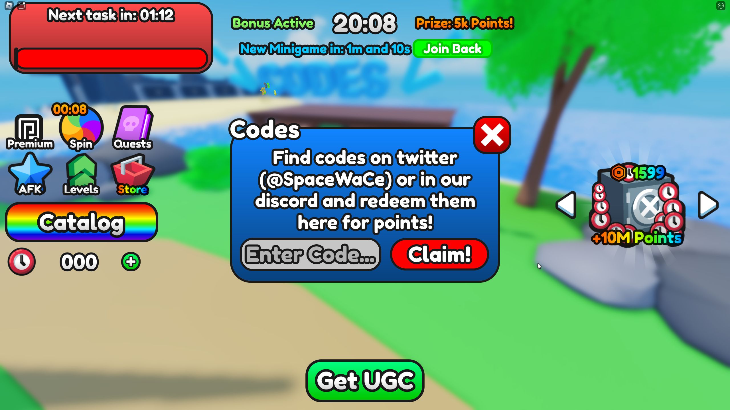 Play For UGC Codes - Roblox