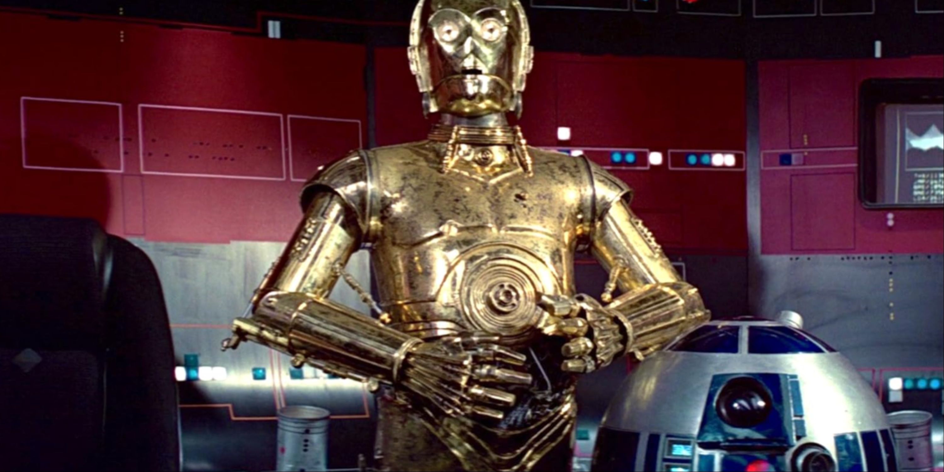 Star Wars Episode 4 A New Hope C-3PO And R2-D2 Together In The Control Room