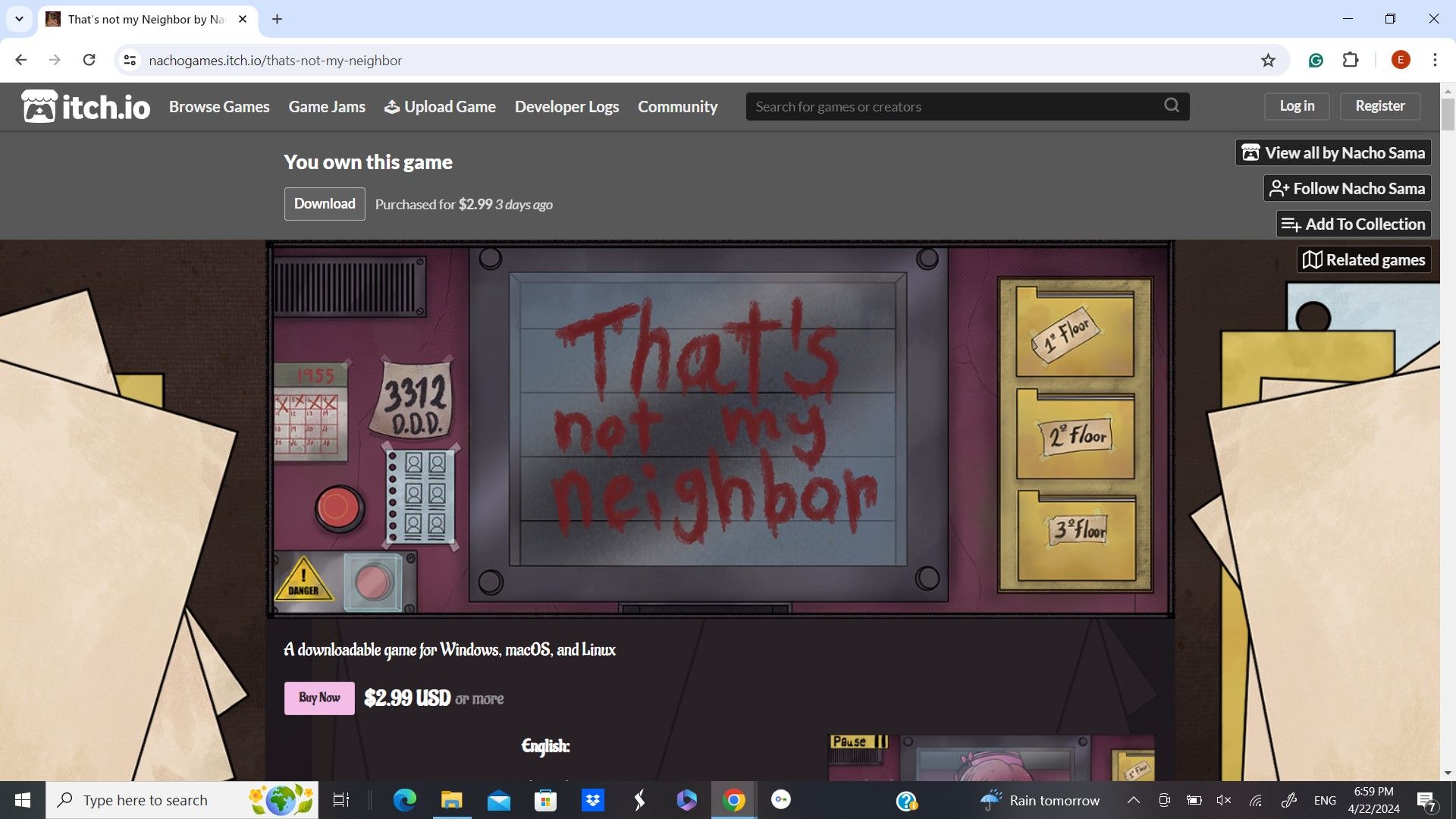 Novo Papers Please? That's not my neighbor gameplay
