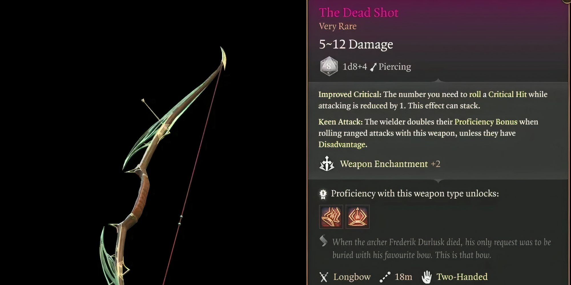 the dead shot bow from bg3