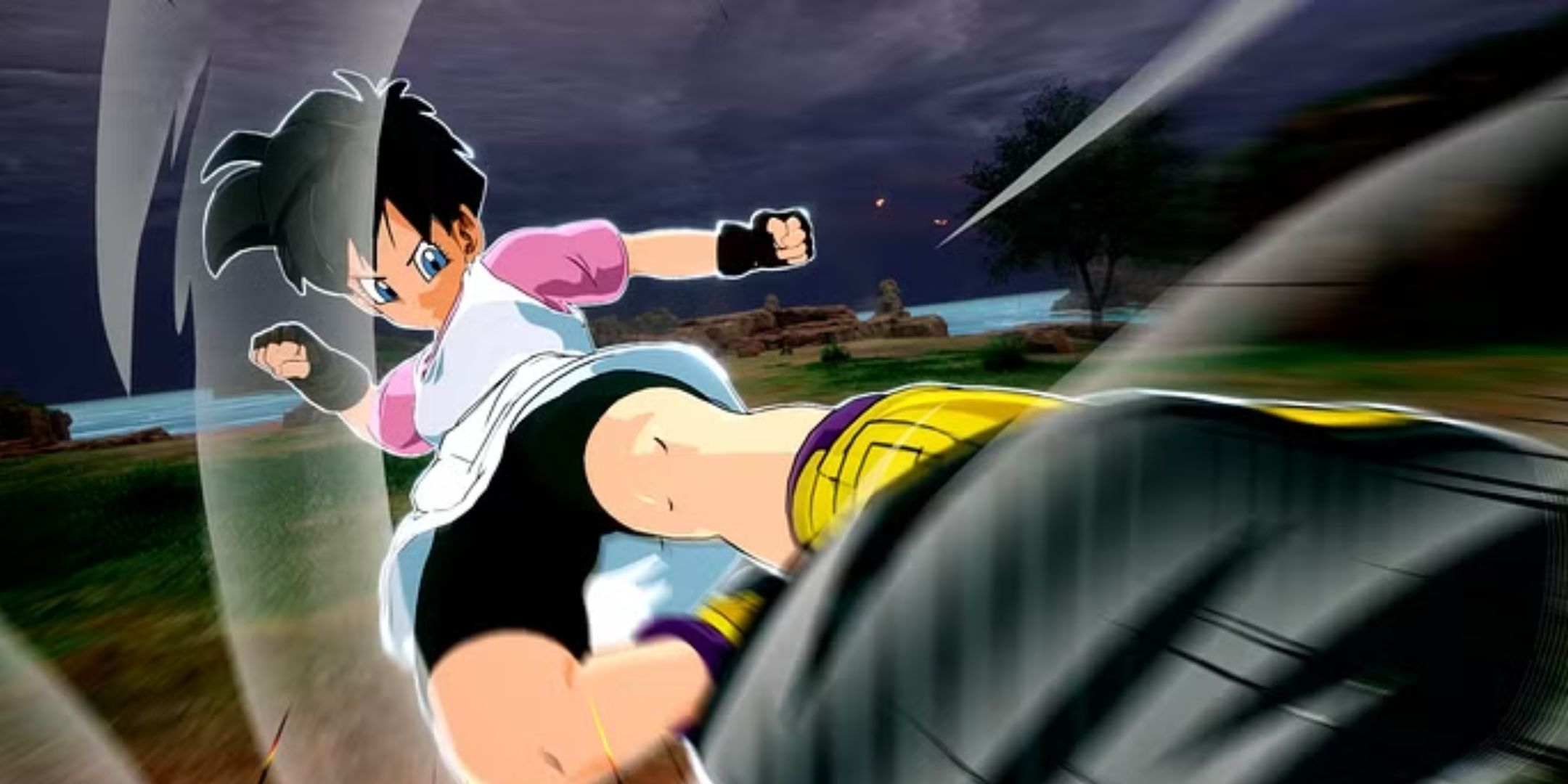 Videl with short hair in Dragon Ball: Sparking Zero.