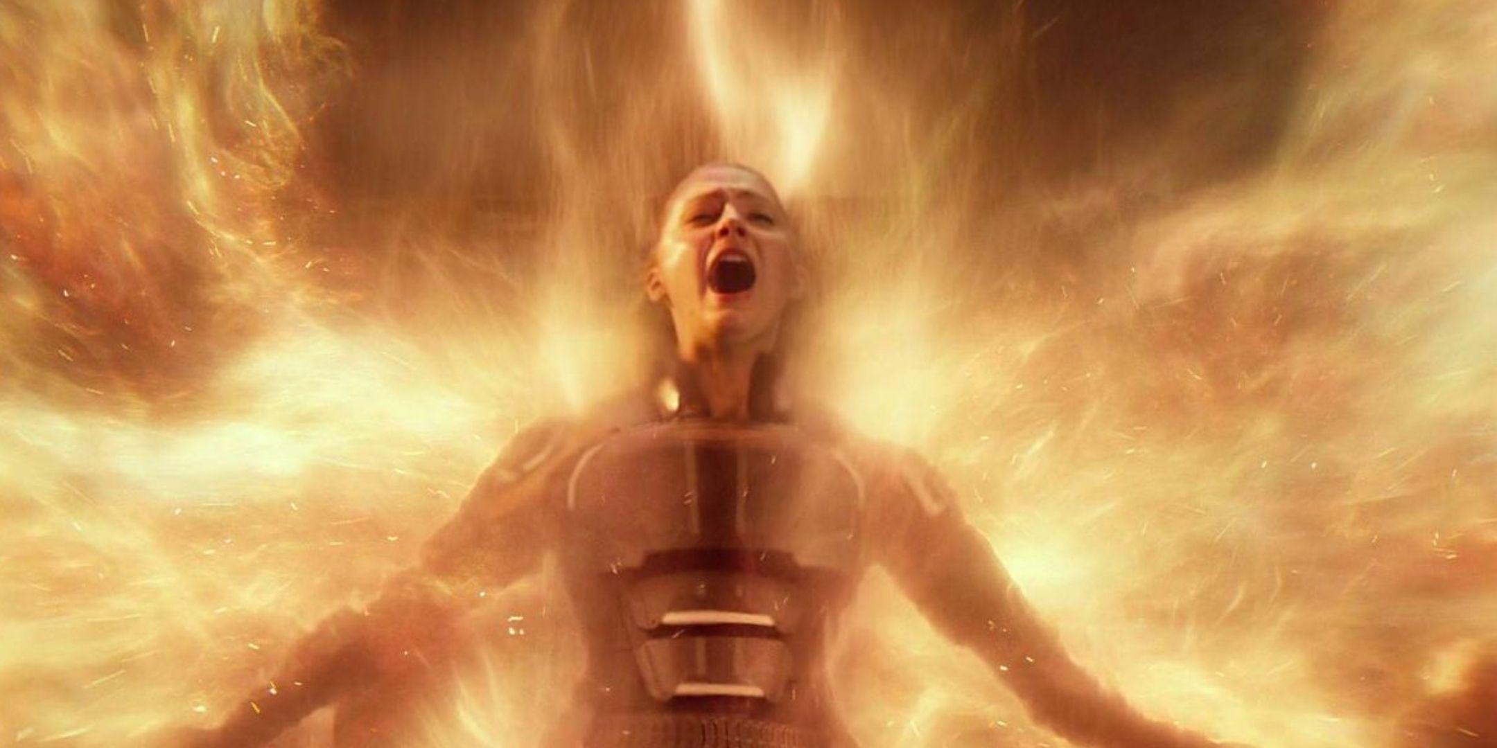 X Men Dark Phoenix Shot Of Jean Grey Covered In Flames