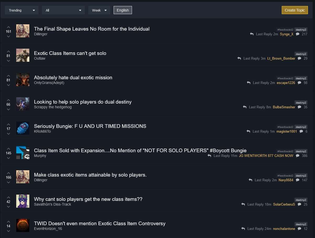 تابلوی پیام Destiny 2 سرنوشت دوگانه