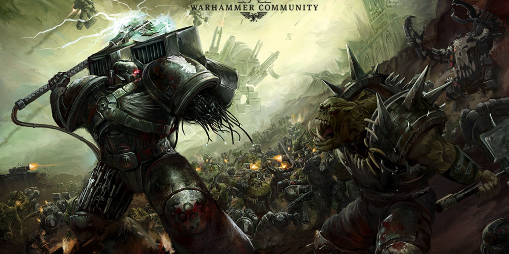 warhammer 40k iron hands fighting orks