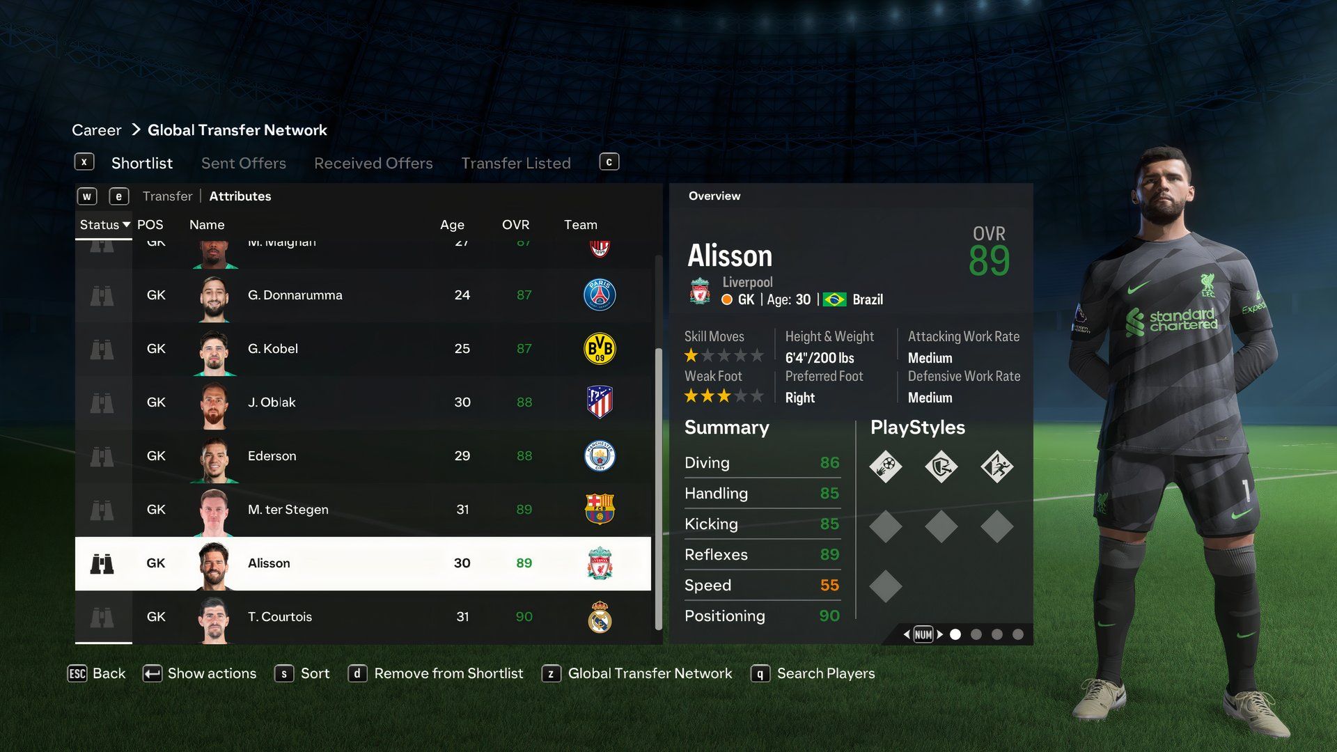 An image of Alisson in EA Sports FC 24