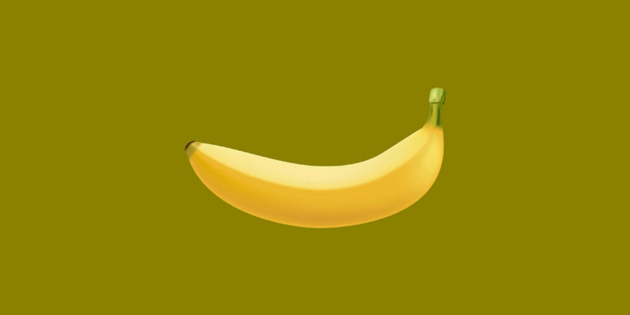 Banana over a yellow background